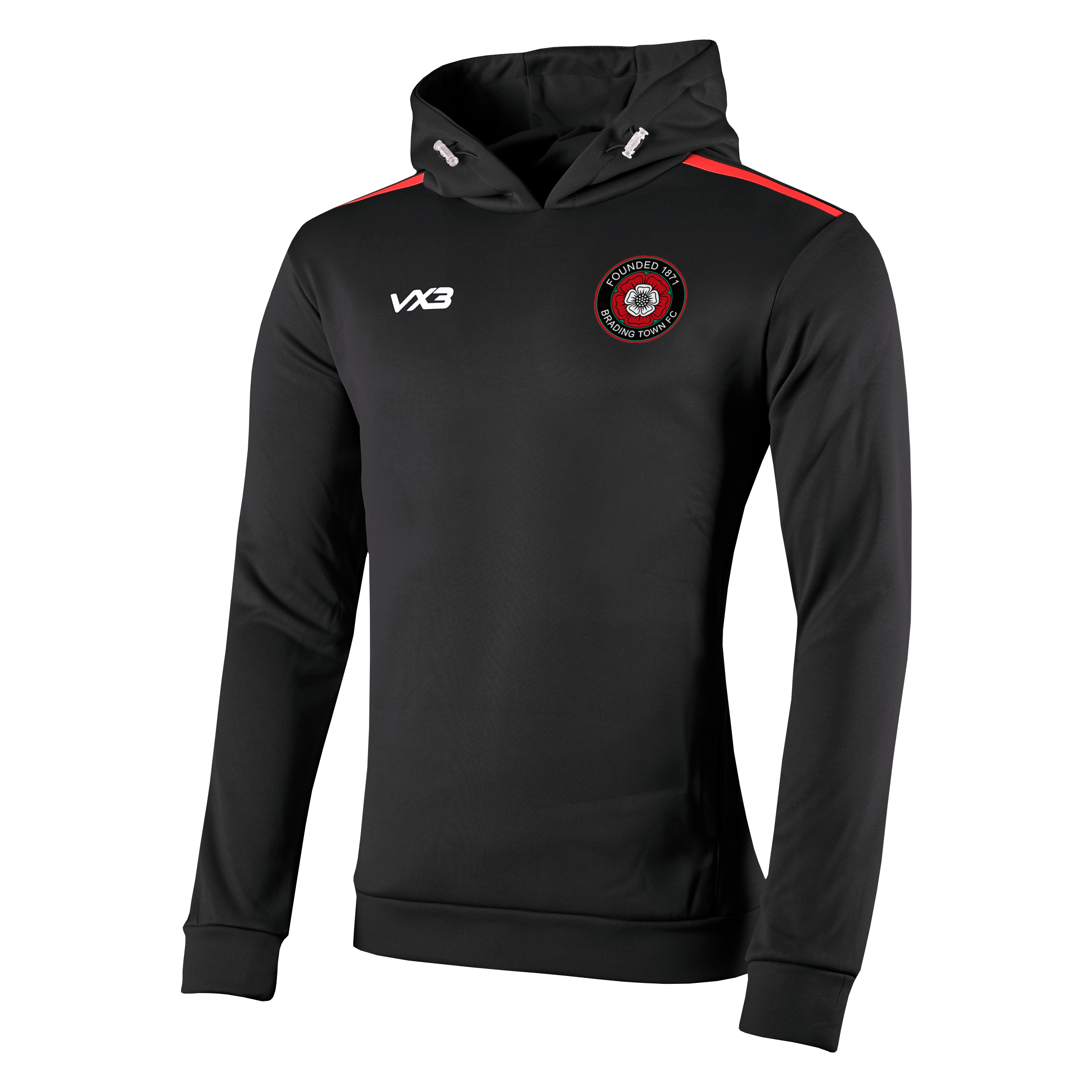 Brading Town FC Black Fortis Youth Hoodie