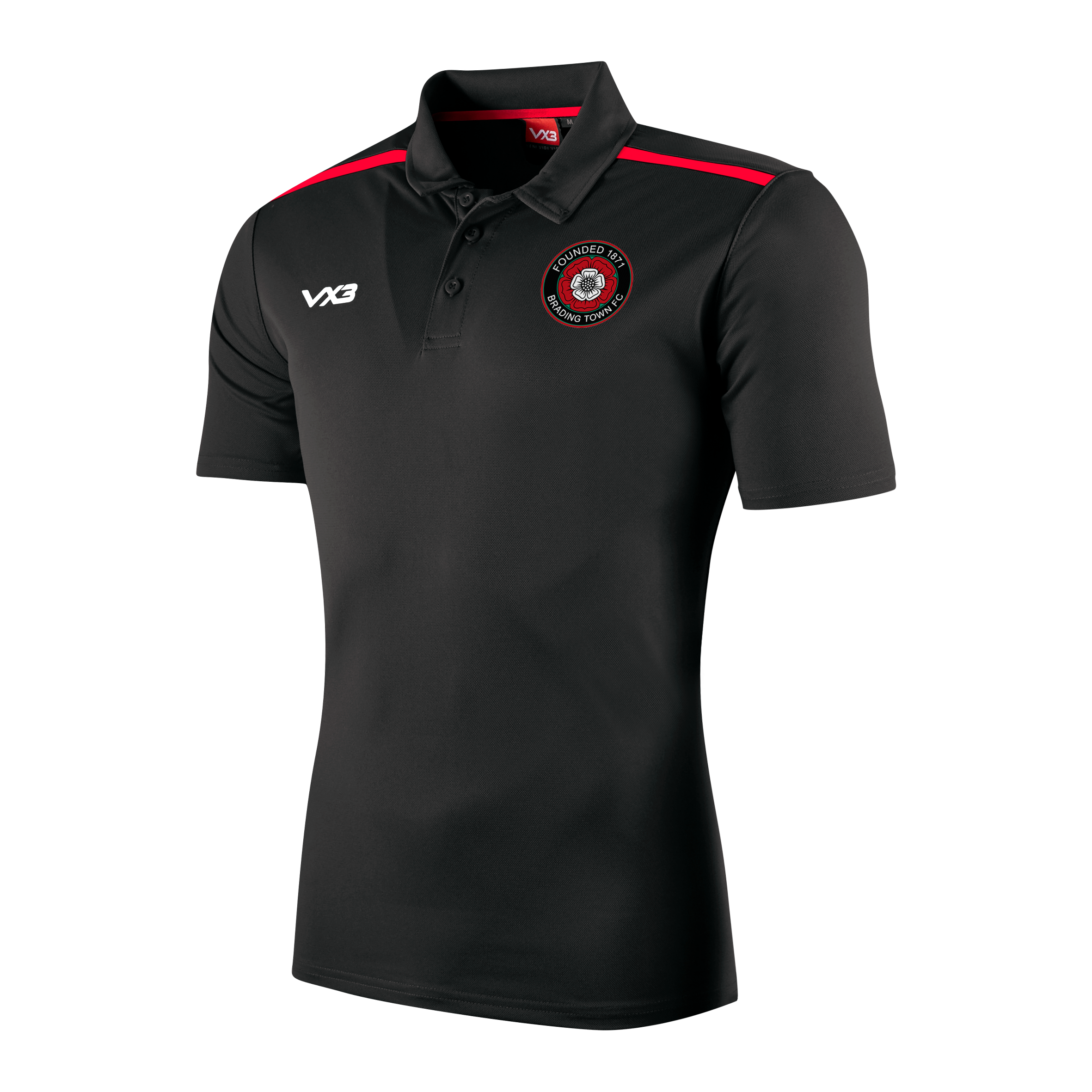 Brading Town FC Black Fortis Polo