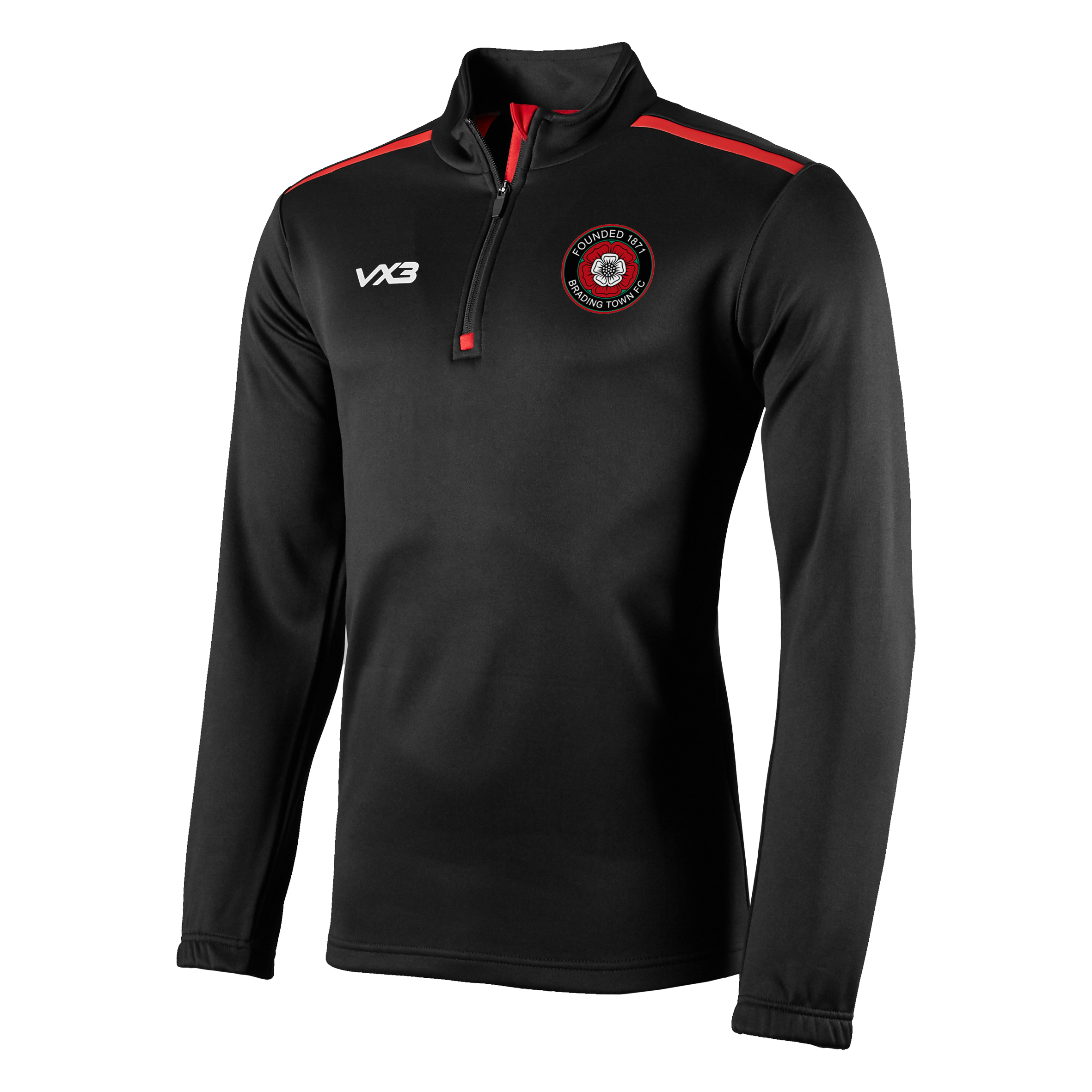 Brading Town FC Black Fortis Quarter Zip Sweat