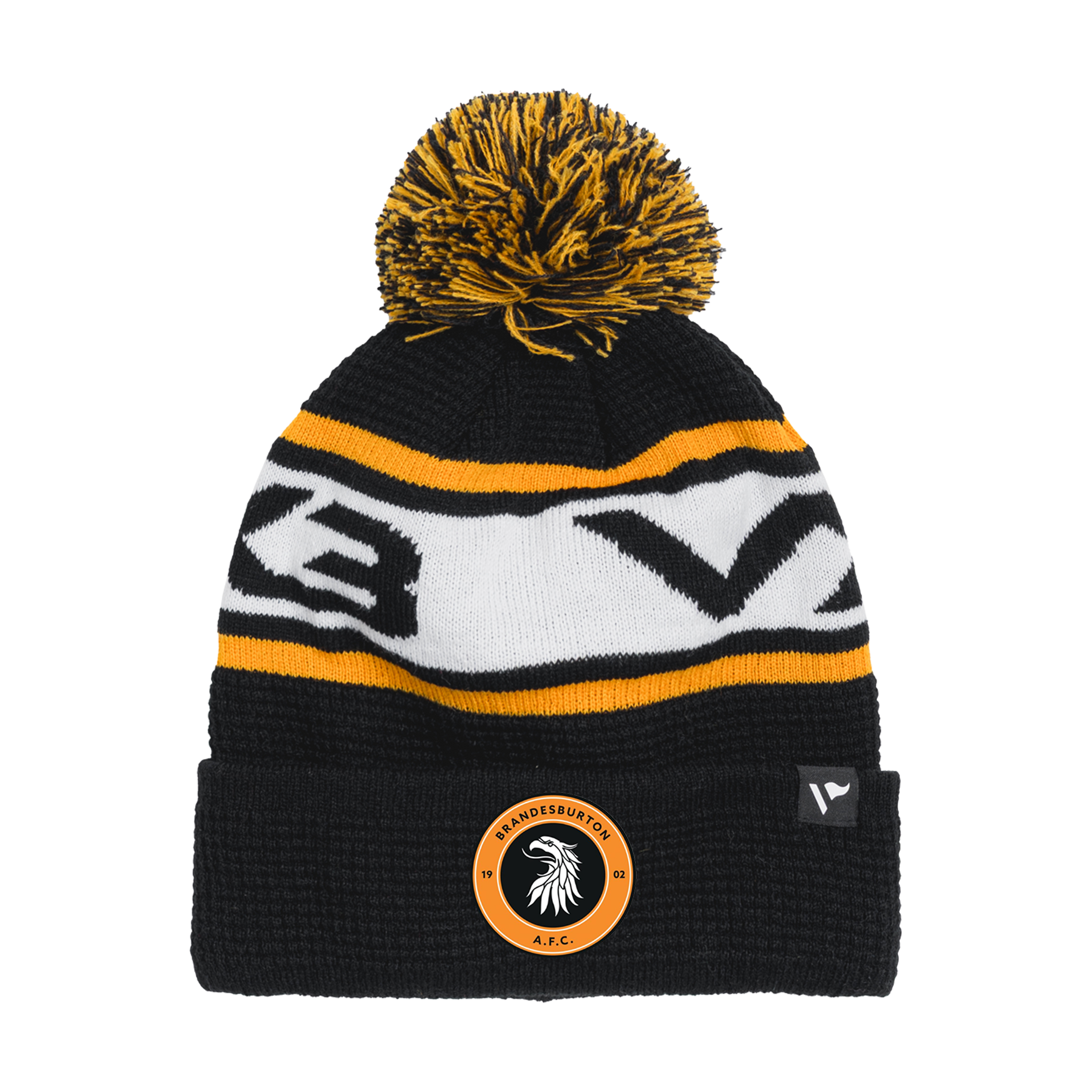 Brandesburton AFC Waffle Knit Bobble Hat - Black/Amber/White