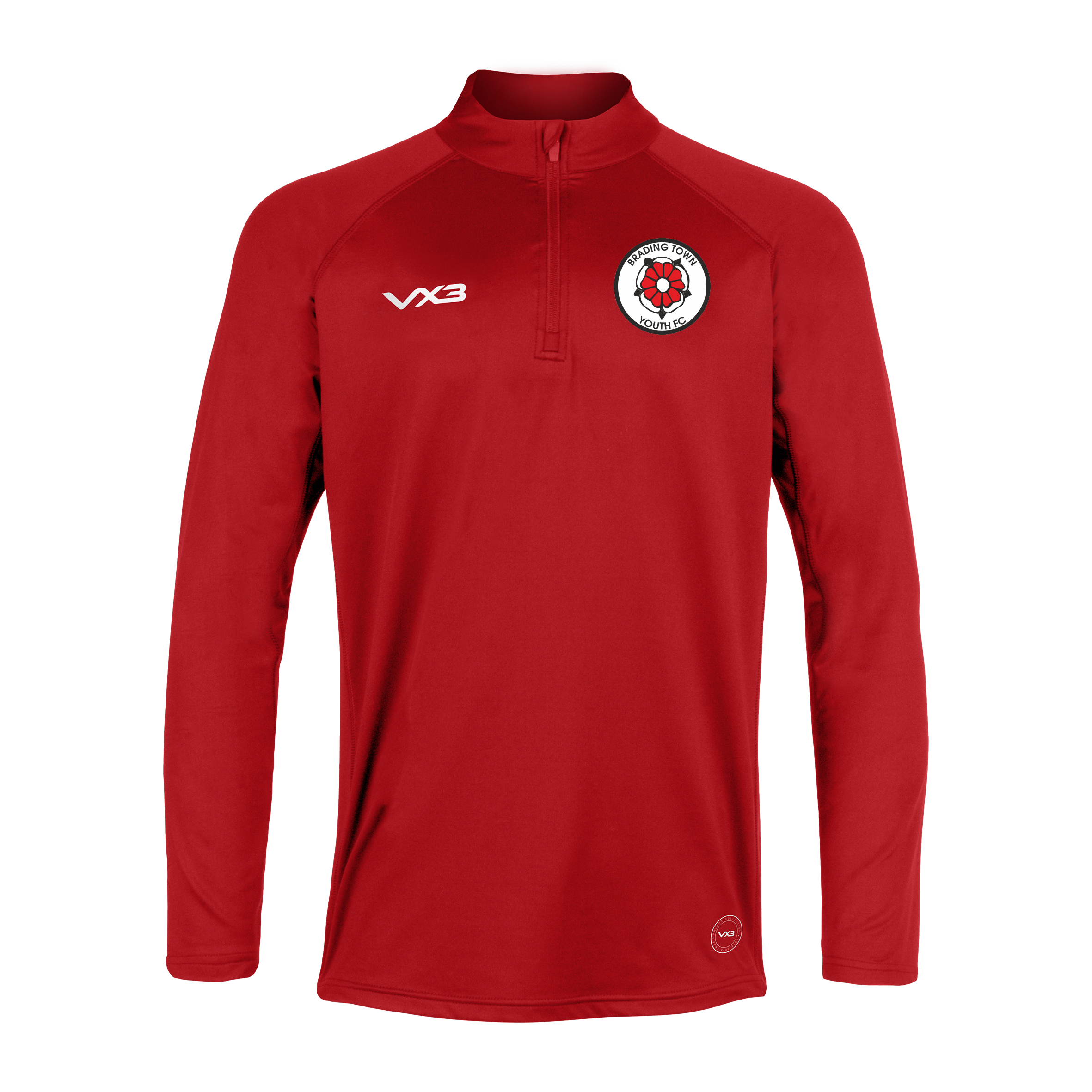 Brading Town Youth FC Primus Youth Quarter Zip Red