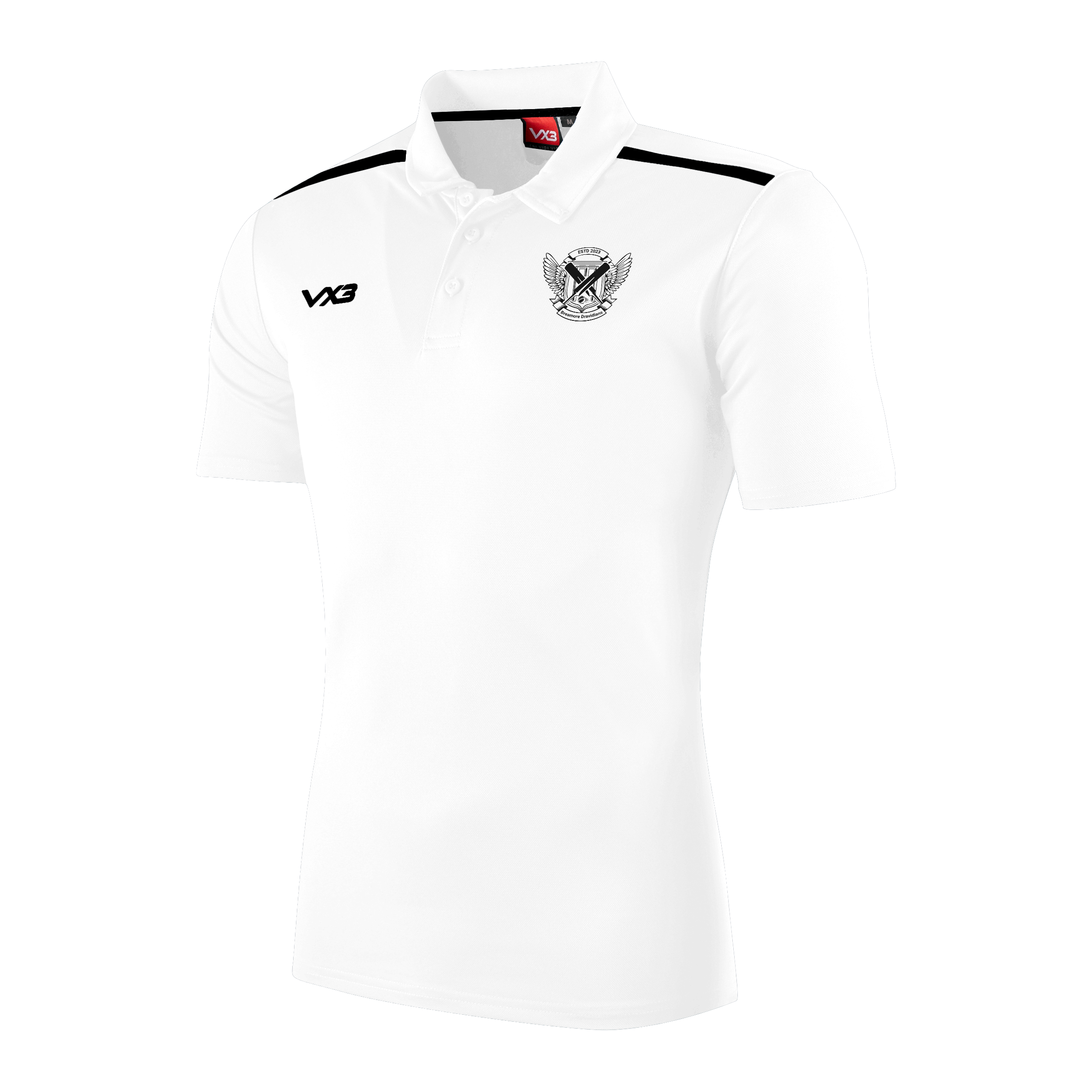 Breamore Dravidians Cricket Club White Fortis Polo