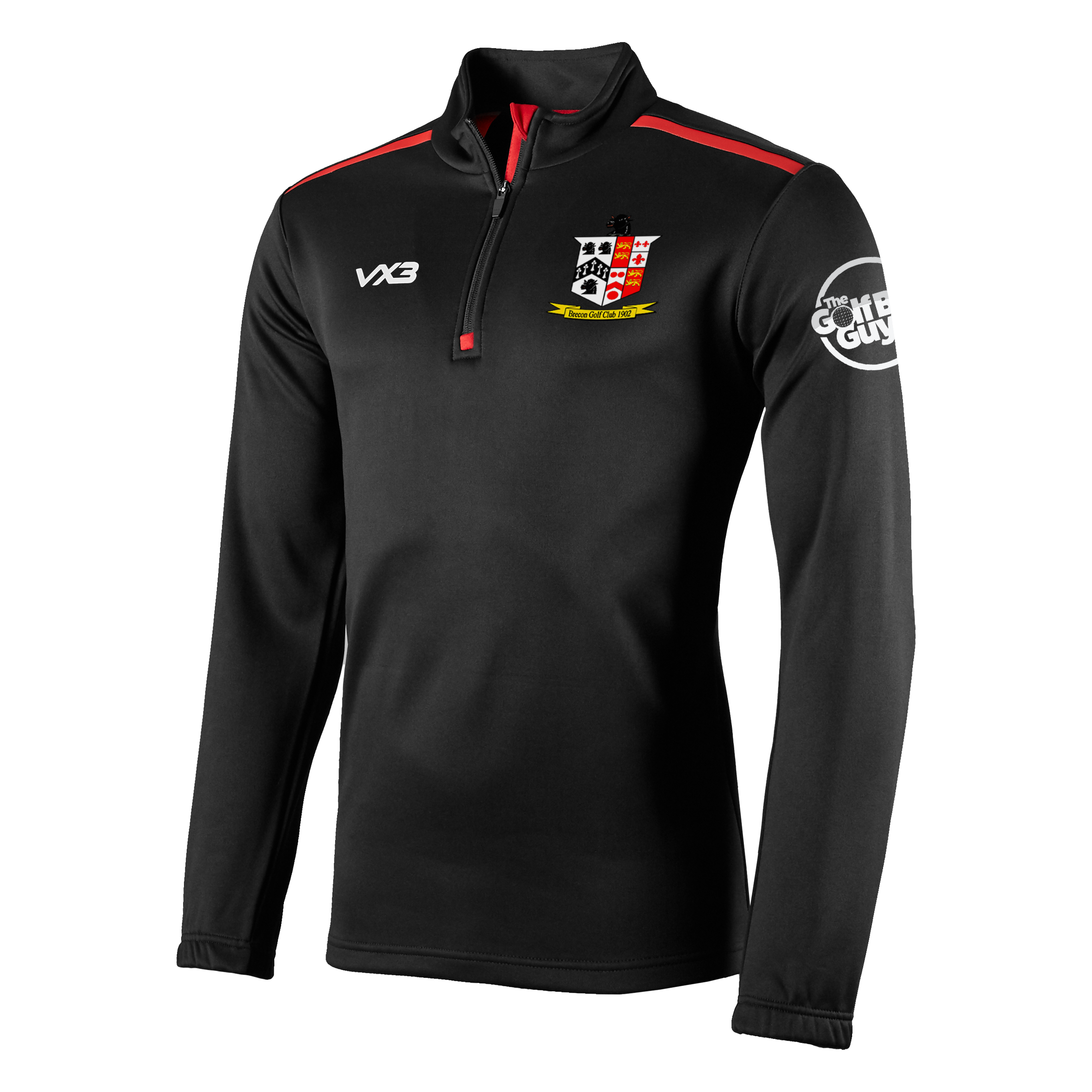 Brecon Golf Club Black Fortis Youth Quarter Zip Sweat