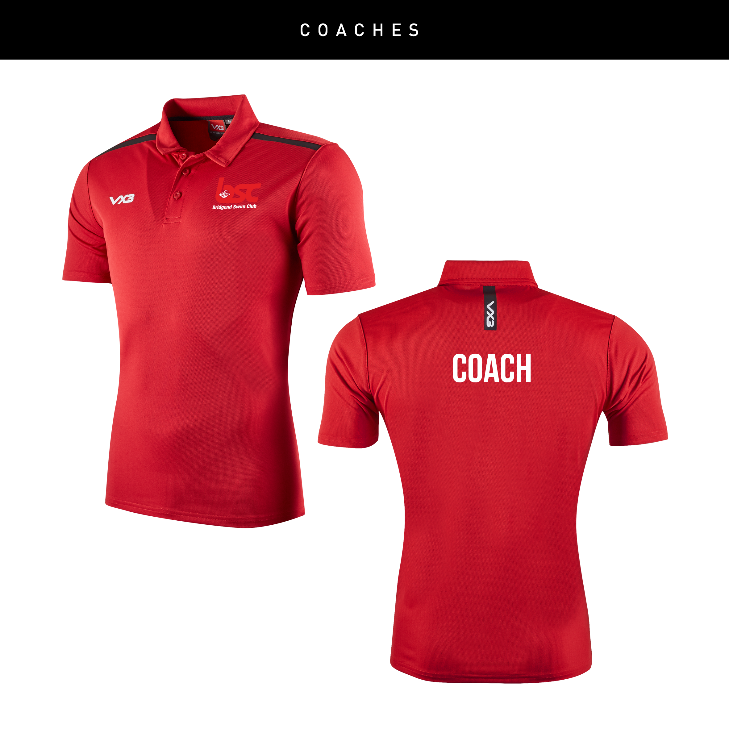 Bridgend Swim Club Coaches Red Fortis Polo