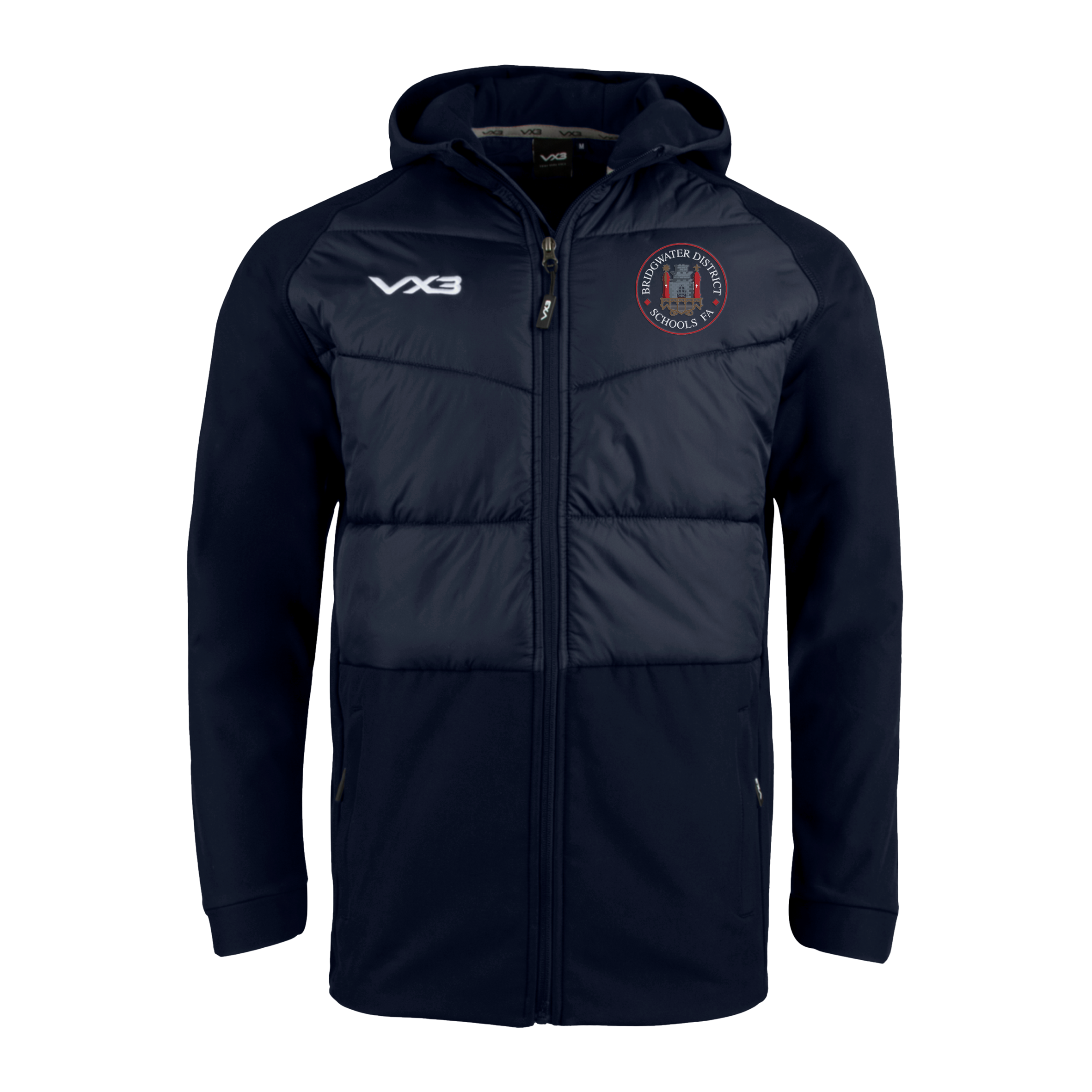 Bridgwater District Schools FA Navy Tempest Hybrid Jacket