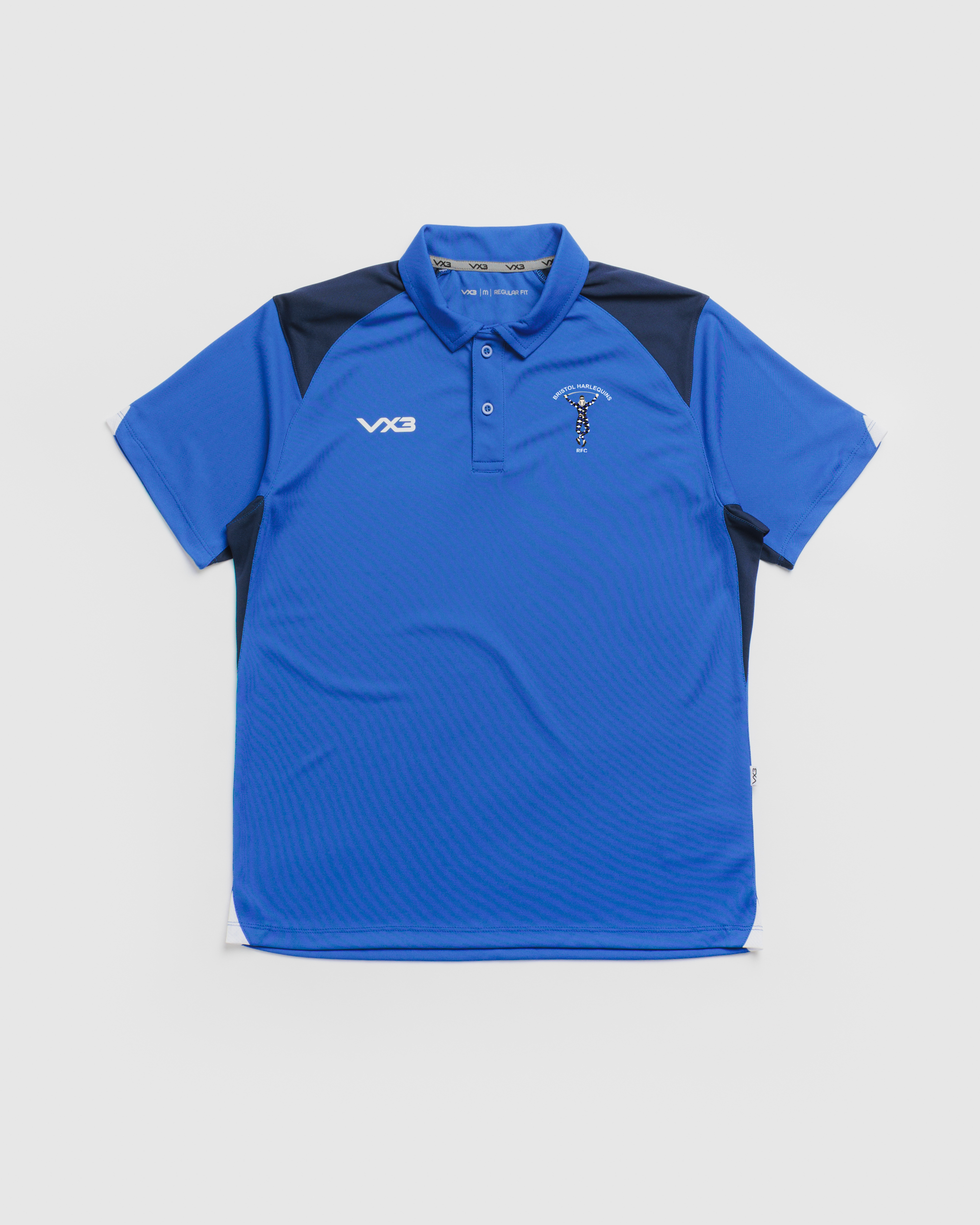 Bristol Harlequins RFC Vertex Polo -Royal/Navy/White