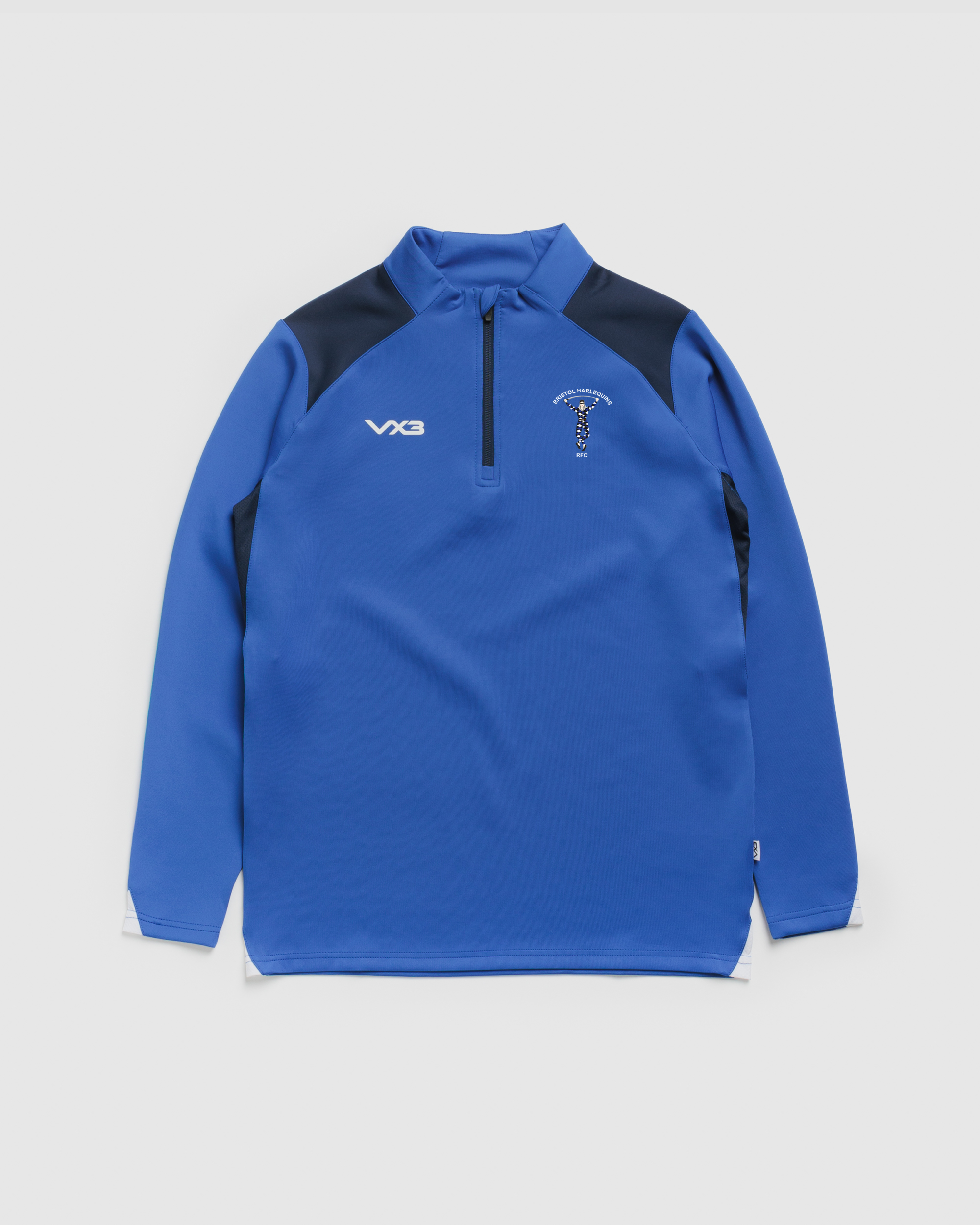 Bristol Harlequins RFC Vertex Quarter Zip -Royal/Navy/White