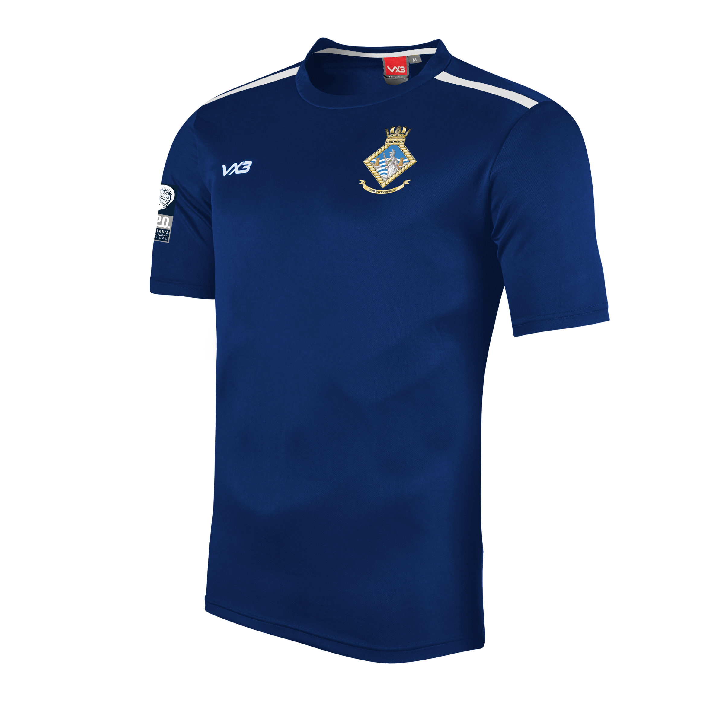 Britannia Royal Naval College Fortis Tee - Navy/White