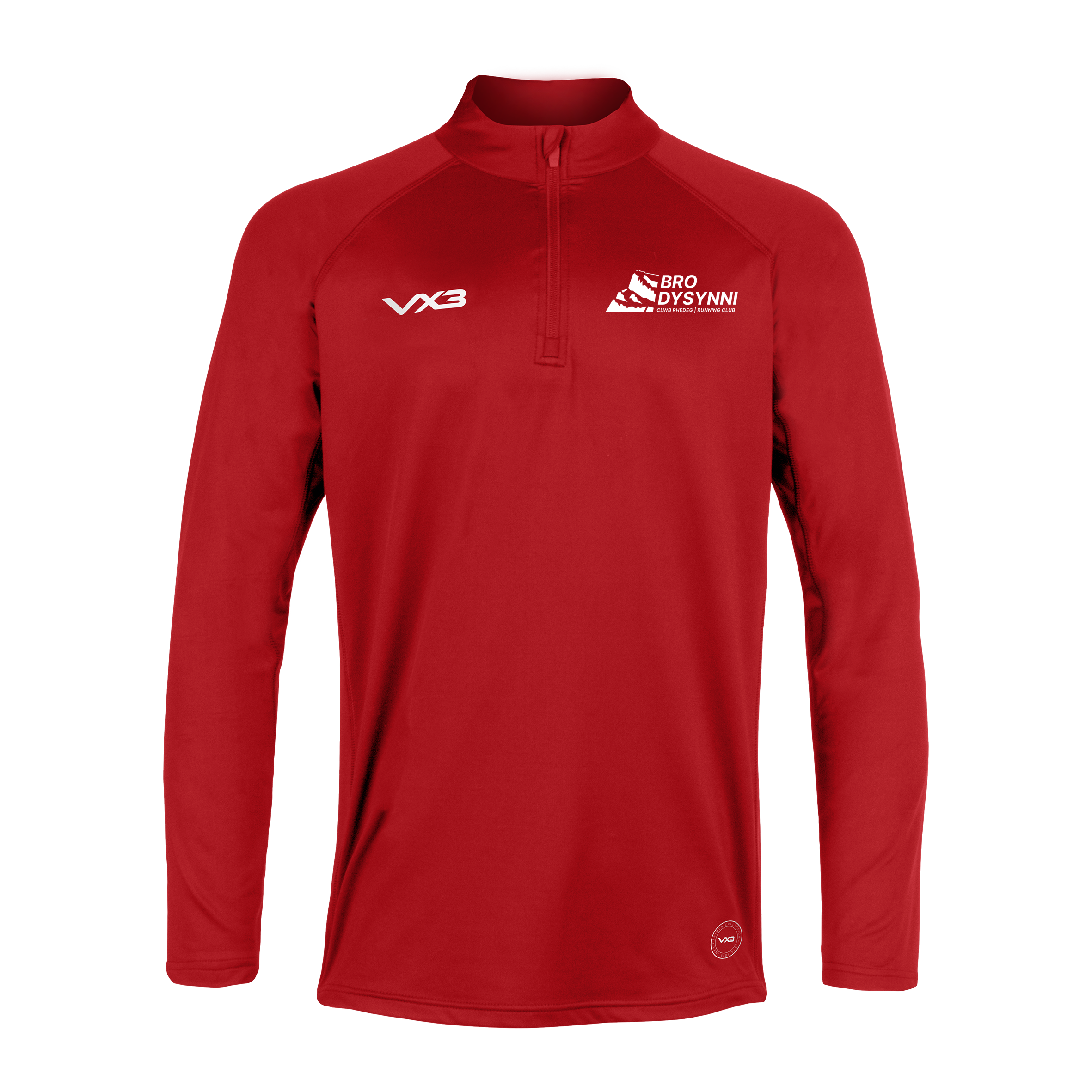 Bro Dysynni Running Club Red Primus Quarter Zip