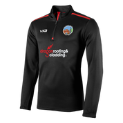 Brynmawr United FC Black/Red Fortis Youth Quarter Zip Sweat