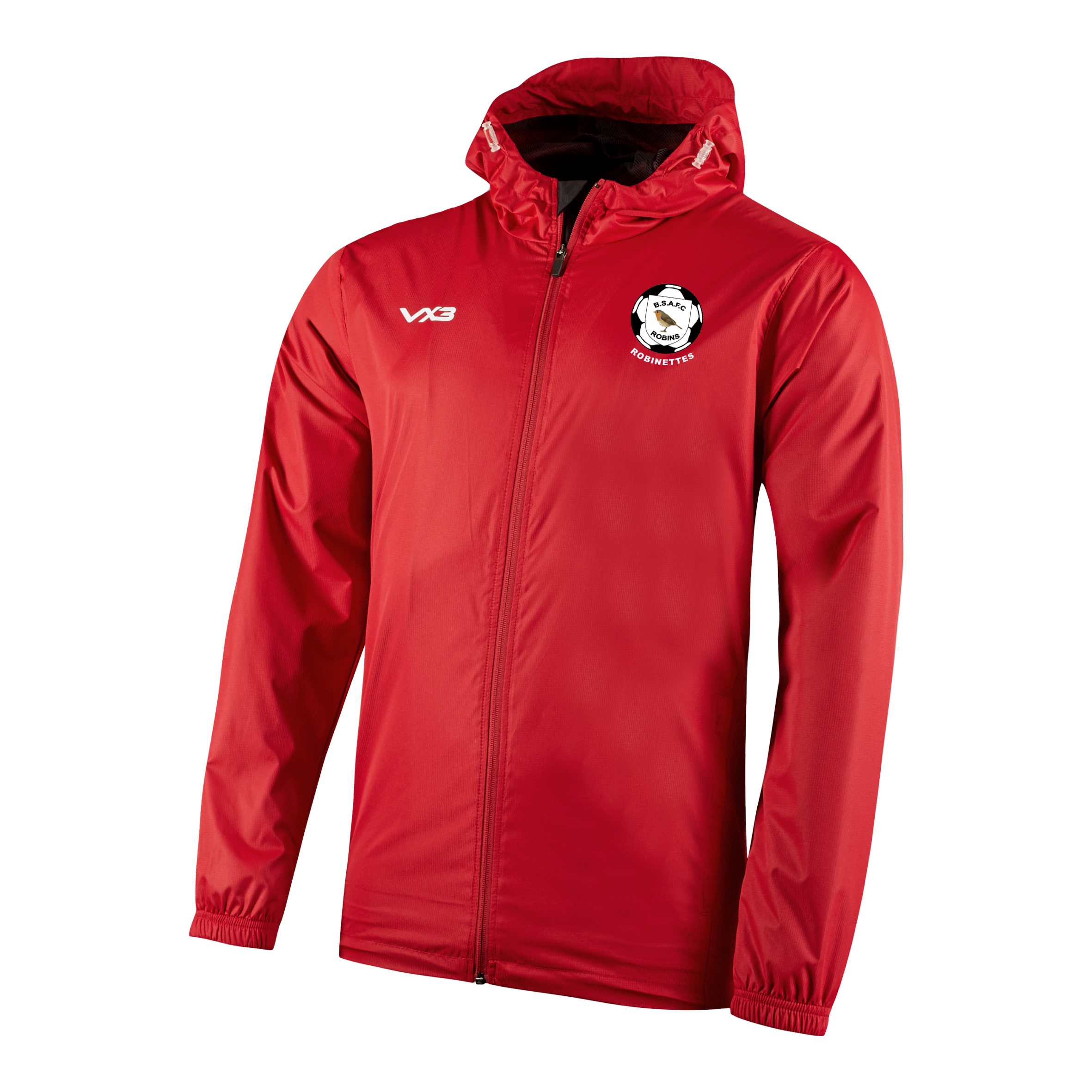 Budleigh Salterton FC 'Robinettes' Primus Rain Jacket Red