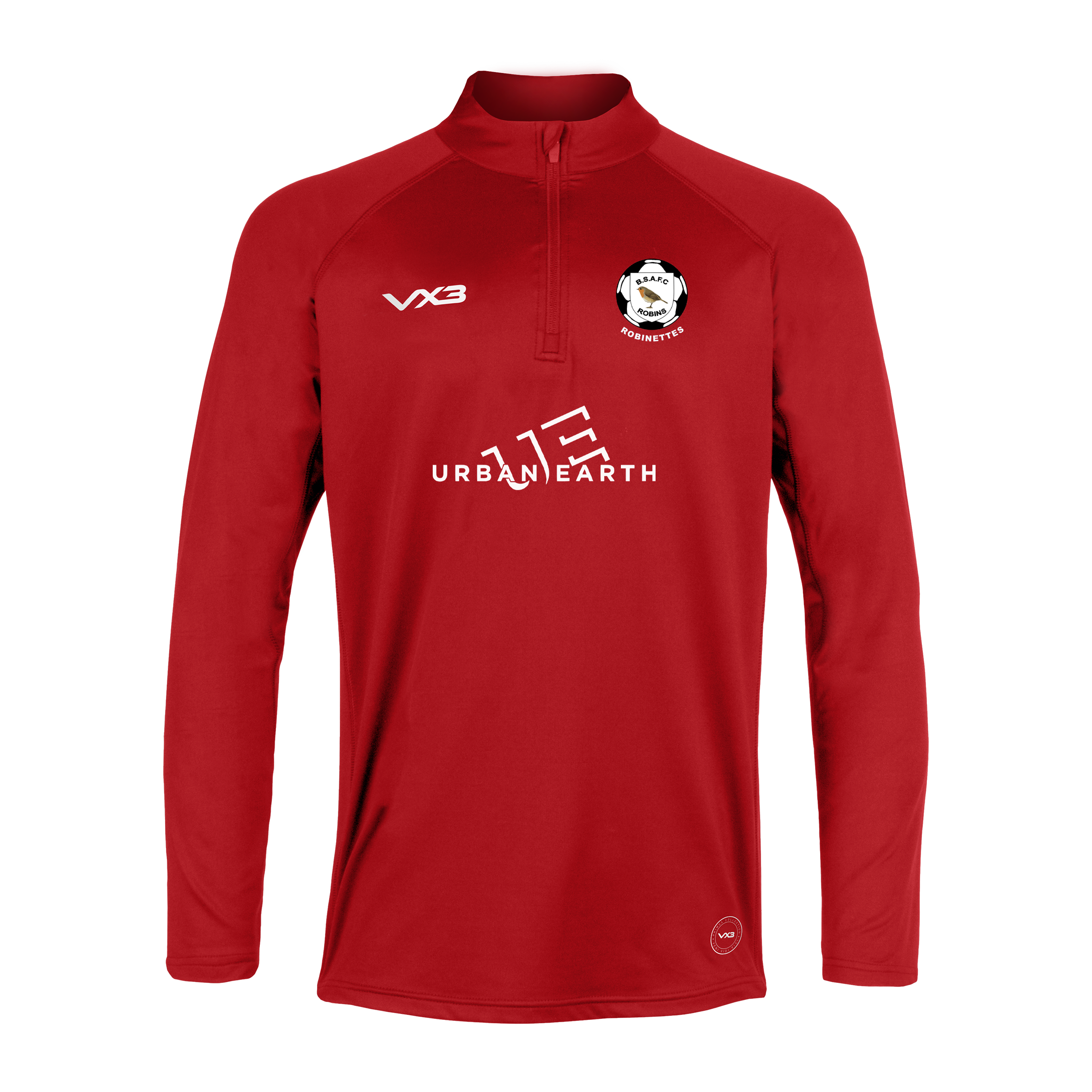 Budleigh Salterton FC 'Robinettes' Primus Quarter Zip Red