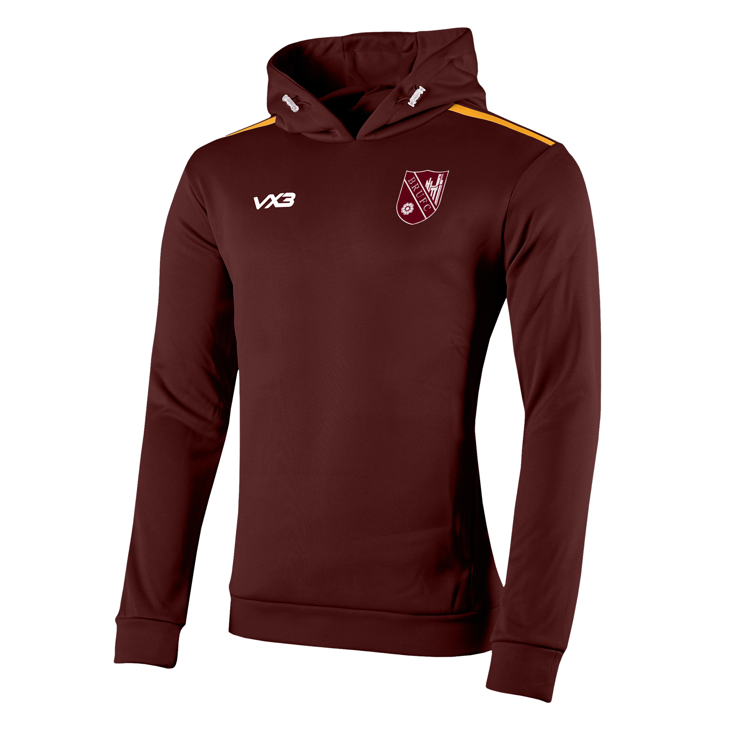 Burley RUFC Fortis Hoodie Maroon/Amber