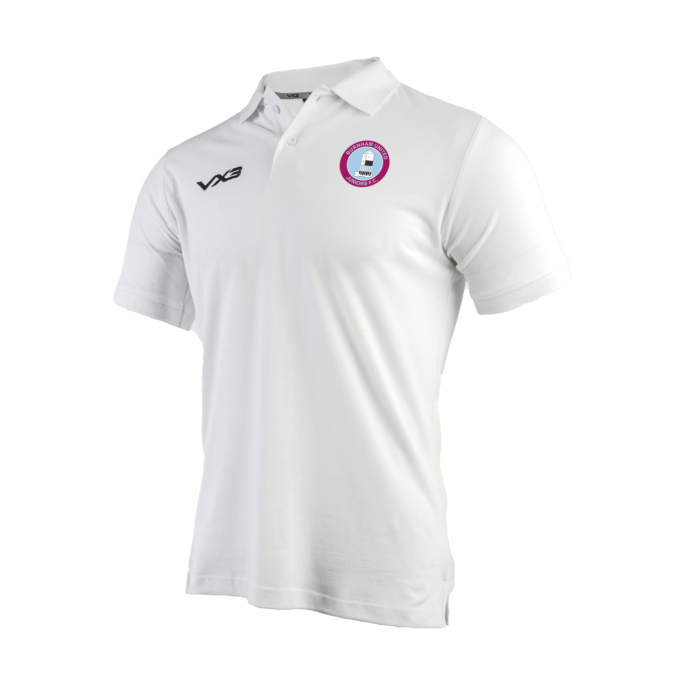 Burnham United Juniors FC White Primus Polo Shirt - Adults