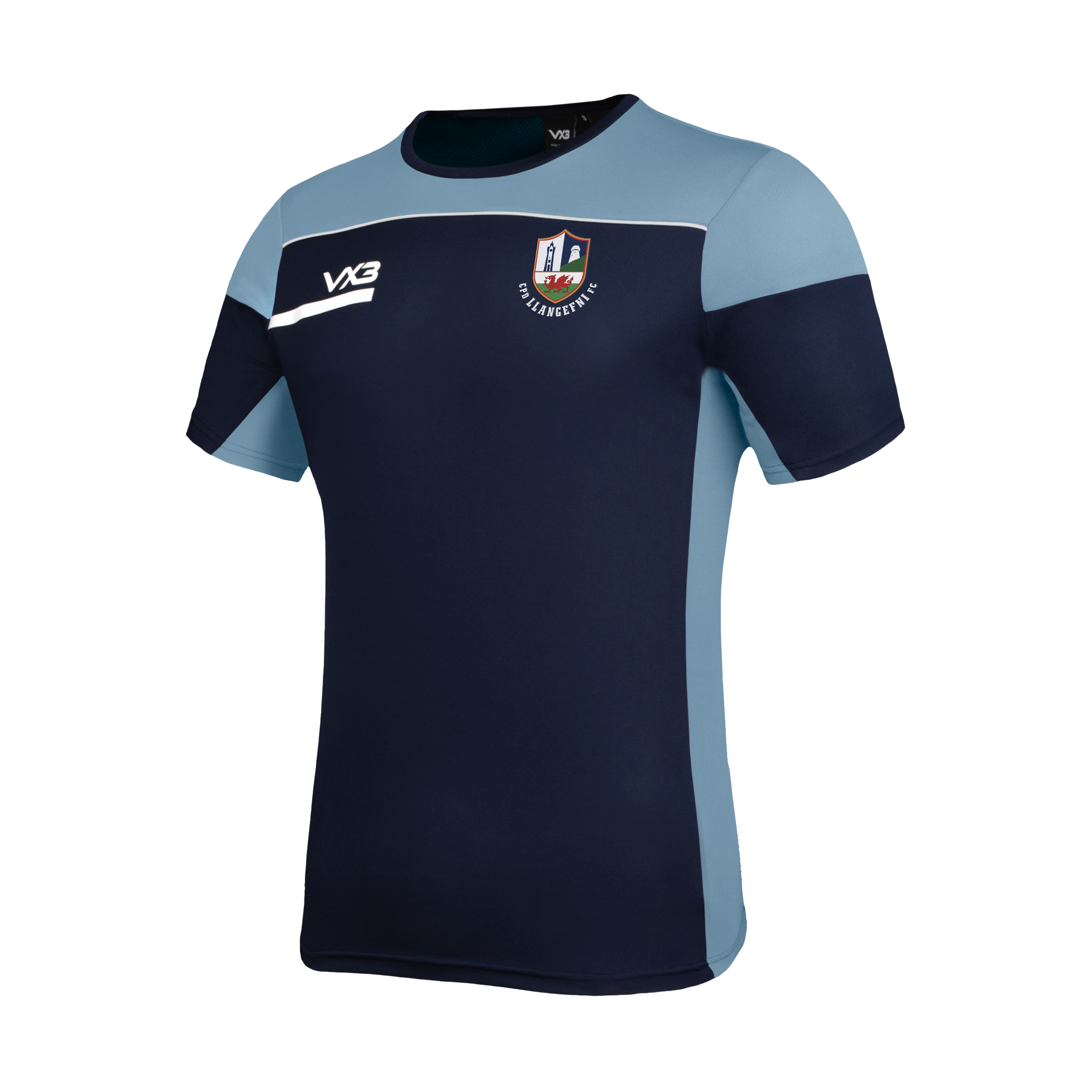 CPD Llangefni FC Navy/Sky Opus Tee