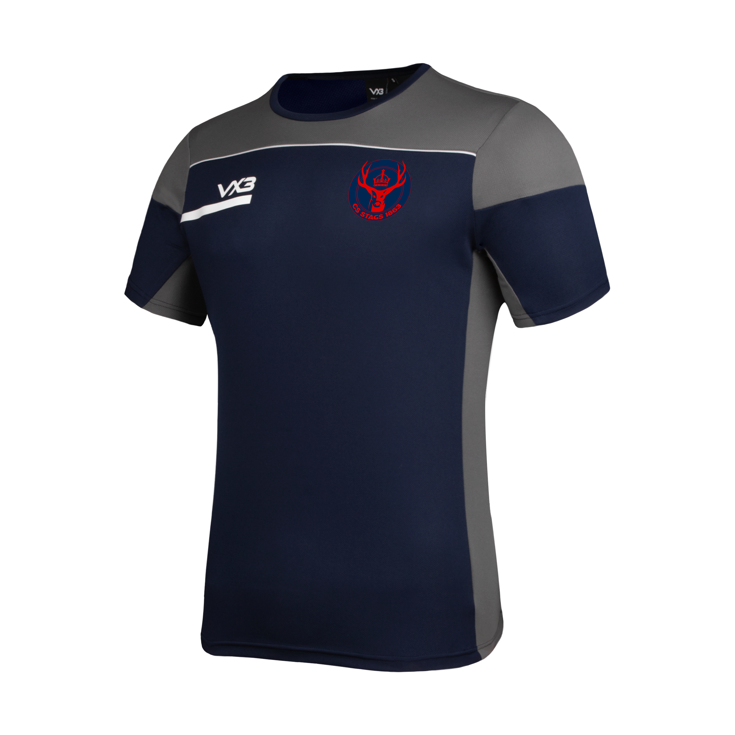 CS Stags 1863 Navy/Grey Opus Youth Tee