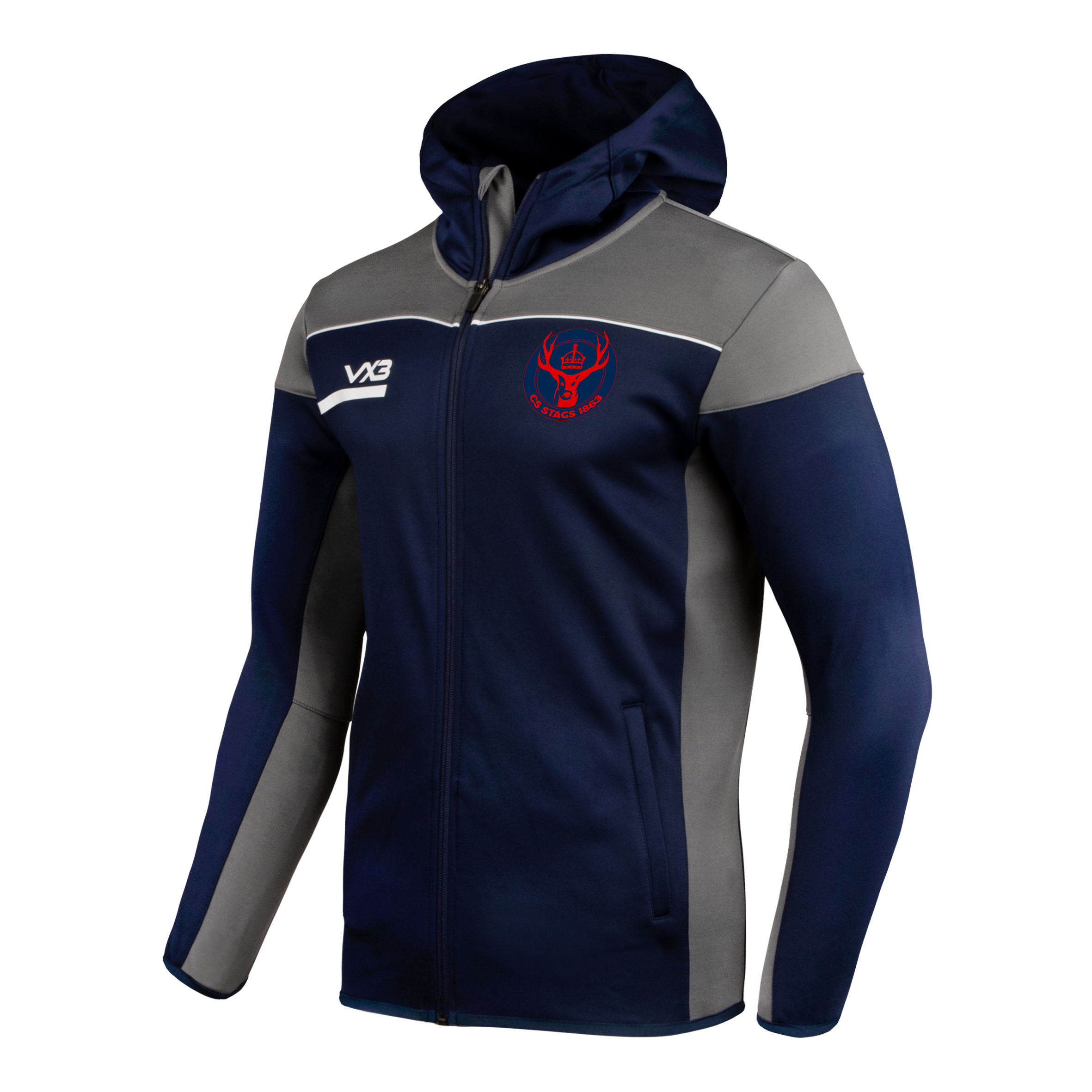 CS Stags 1863 Navy/Grey Opus Zoodie