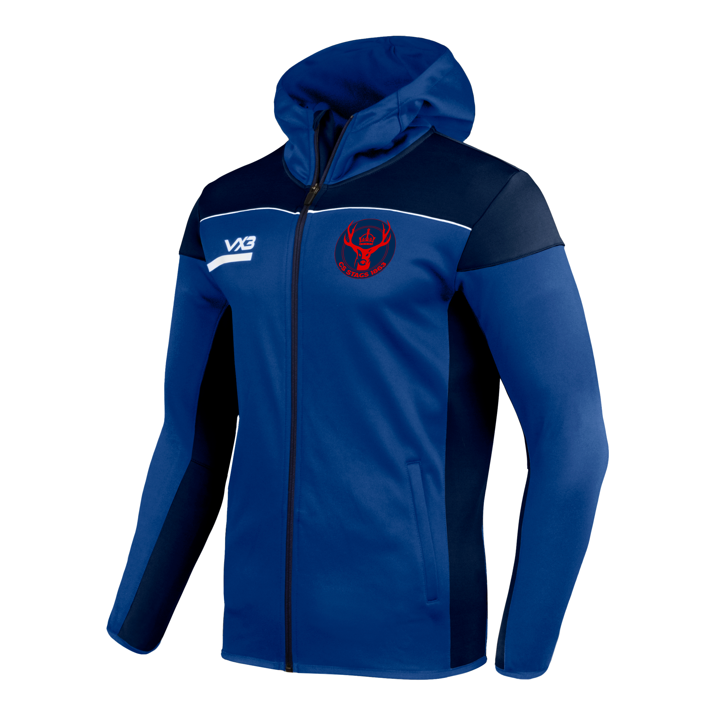 CS Stags 1863 Royal/Navy Opus Youth Zoodie