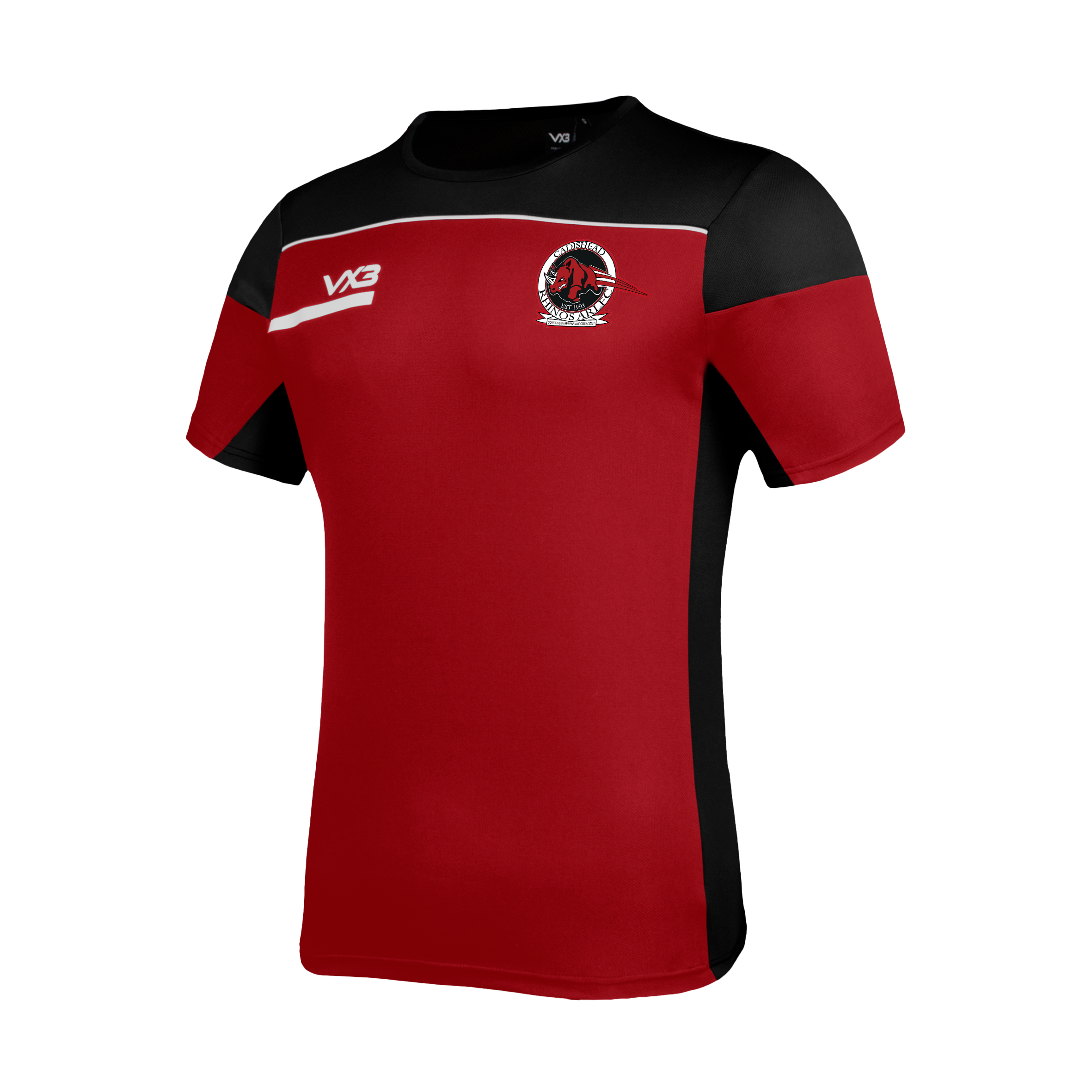 Cadishead Rhinos ARLFC Opus Tee Youth - Red Black