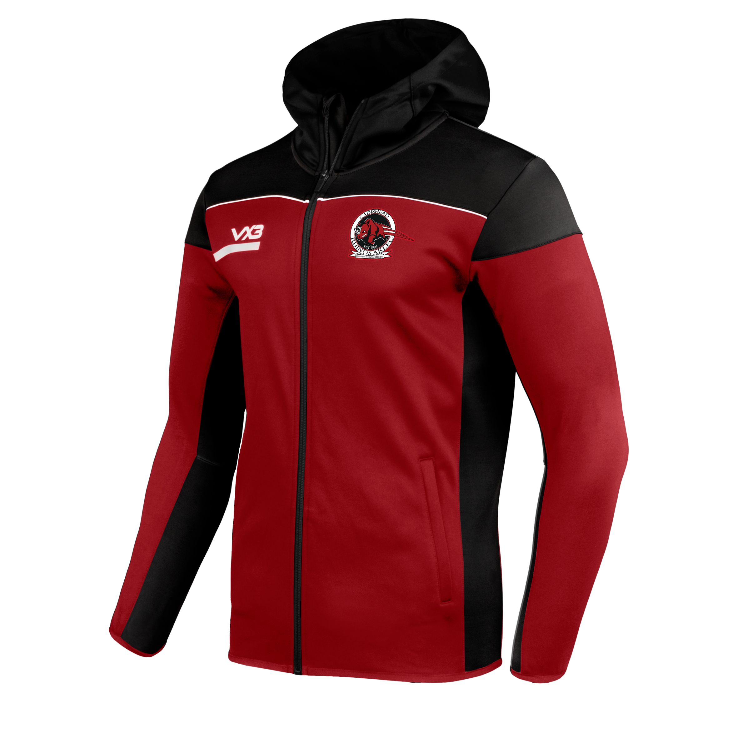 Cadishead Rhinos ARLFC Opus Zoodie - Red Black