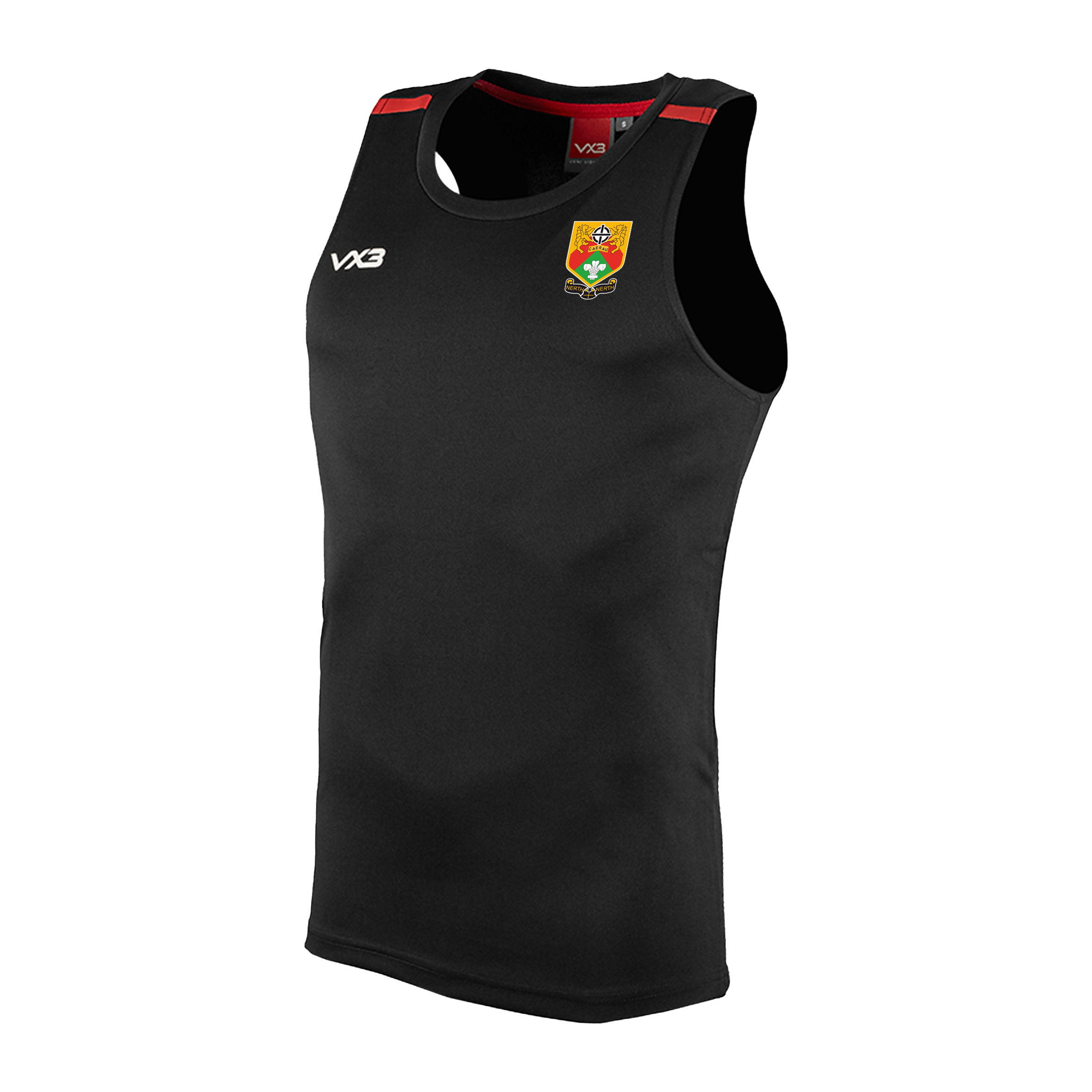 Caerau Ely RFC Fortis Vest - Black Red