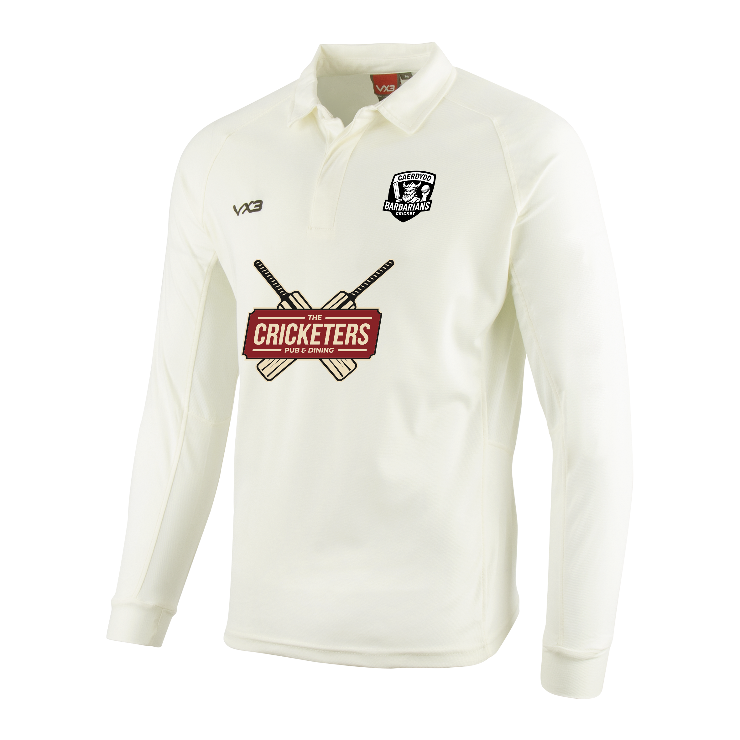 Caerdydd Barbarians CC Cricket Whites Long Sleeve Shirt