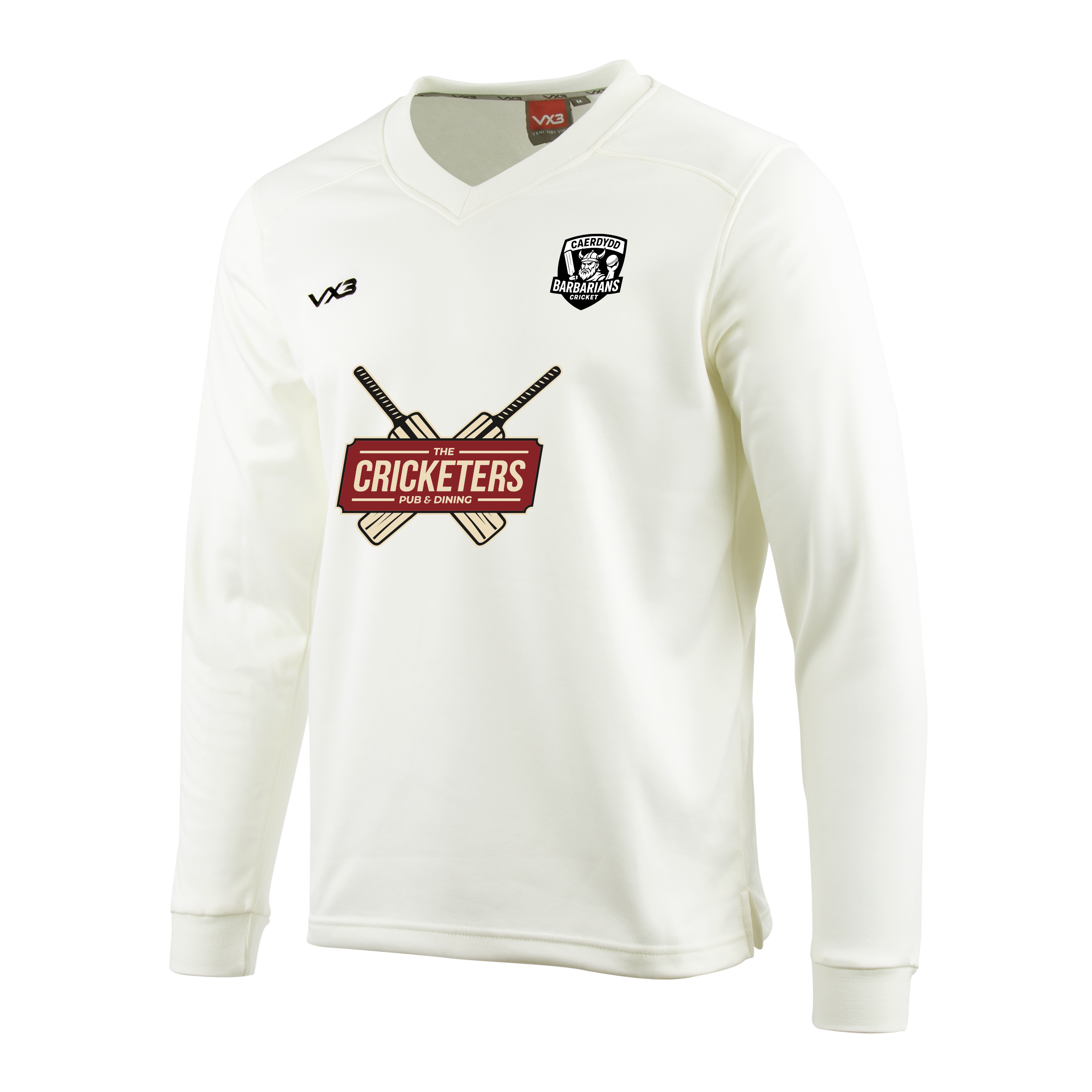 Caerdydd Barbarians CC Cricket Whites Sweatshirt Elite