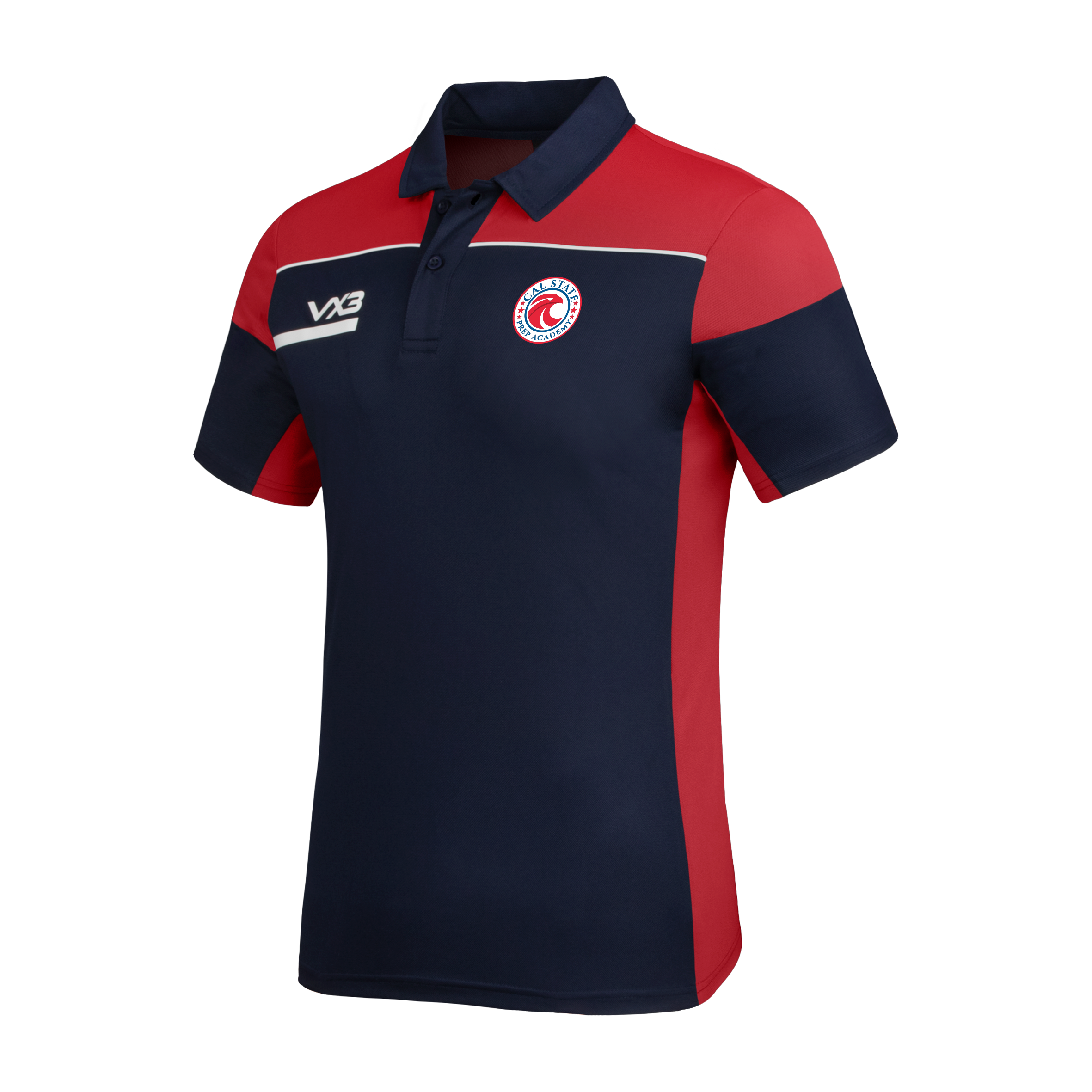 Cal State Prep Academy Opus Polo - Navy Red