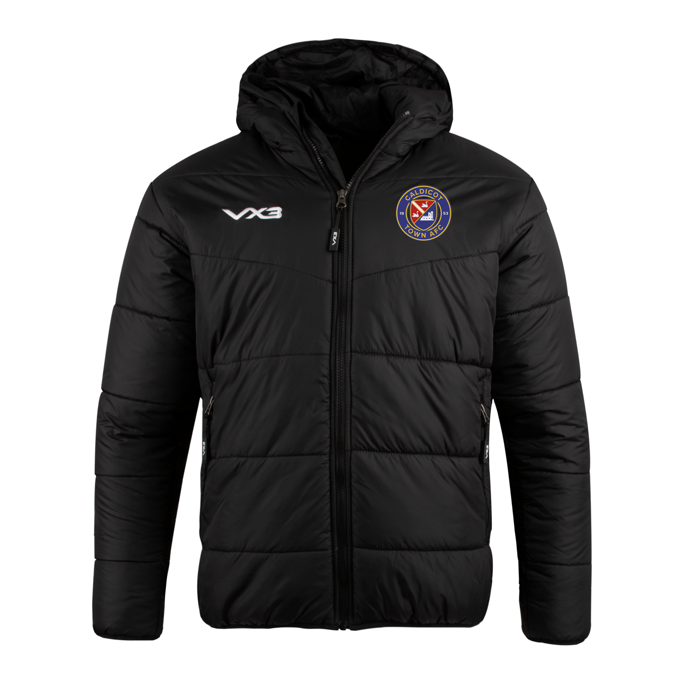 Caldicot Town AFC Black Lorica Quilted Jacket