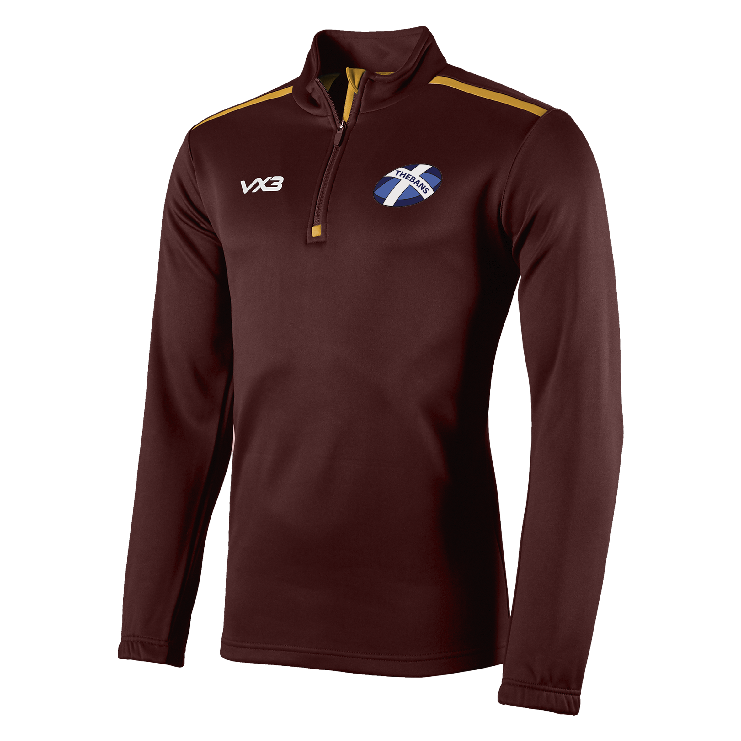Caledonian Thebans RFC Maroon Fortis Quarter Zip Sweat