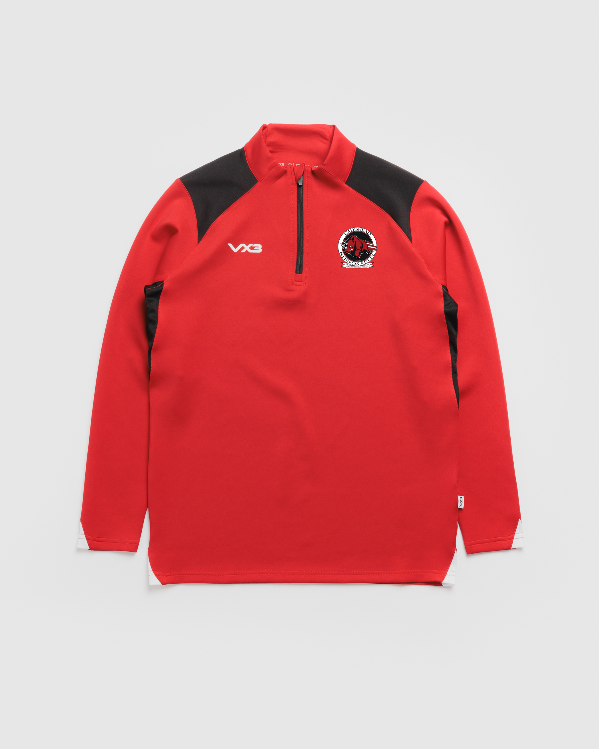 Cadishead Rhinos ARLFC Vertex Quarter Zip -Red/Black/White