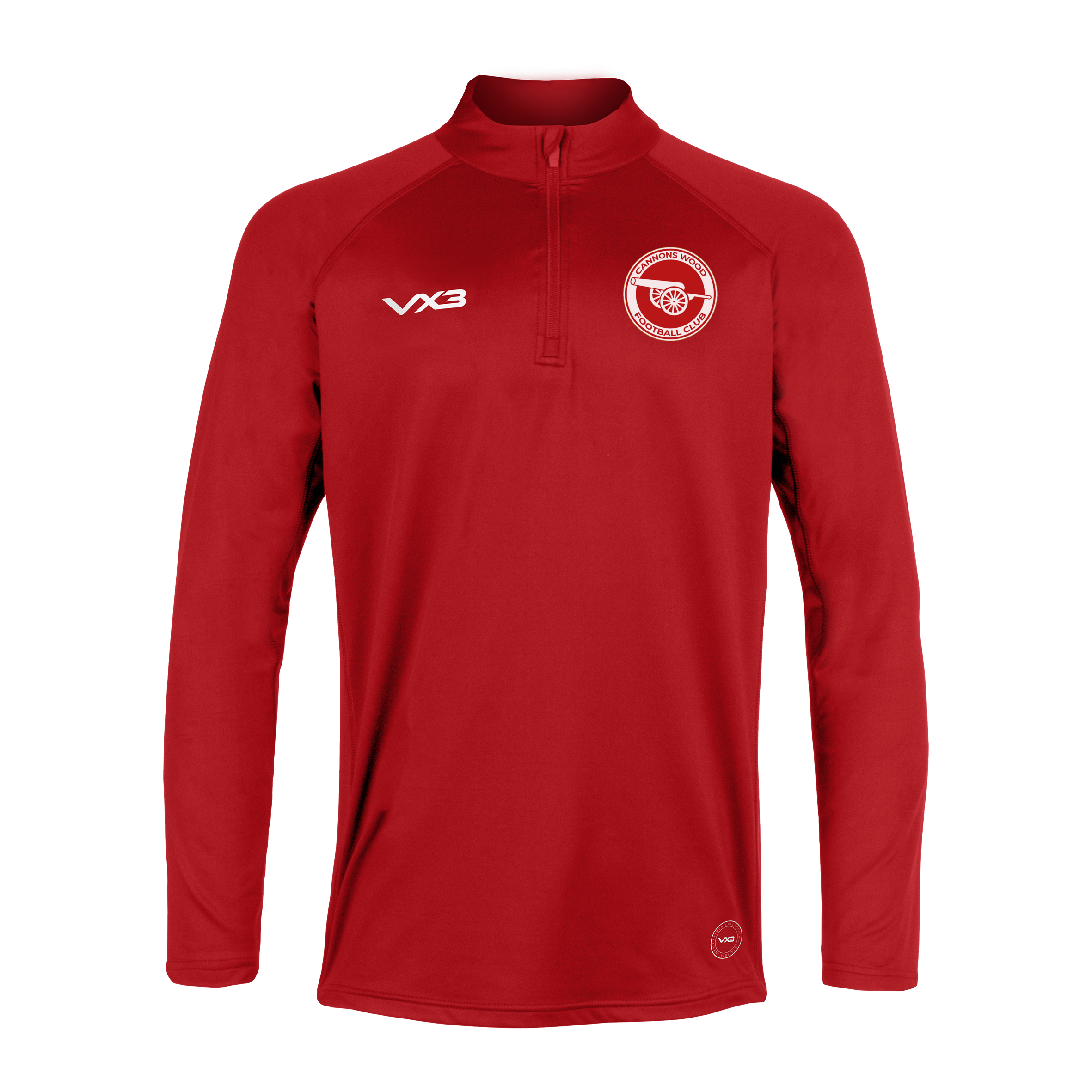 Cannons Wood FC Players Red Primus Youth Quarter Zip