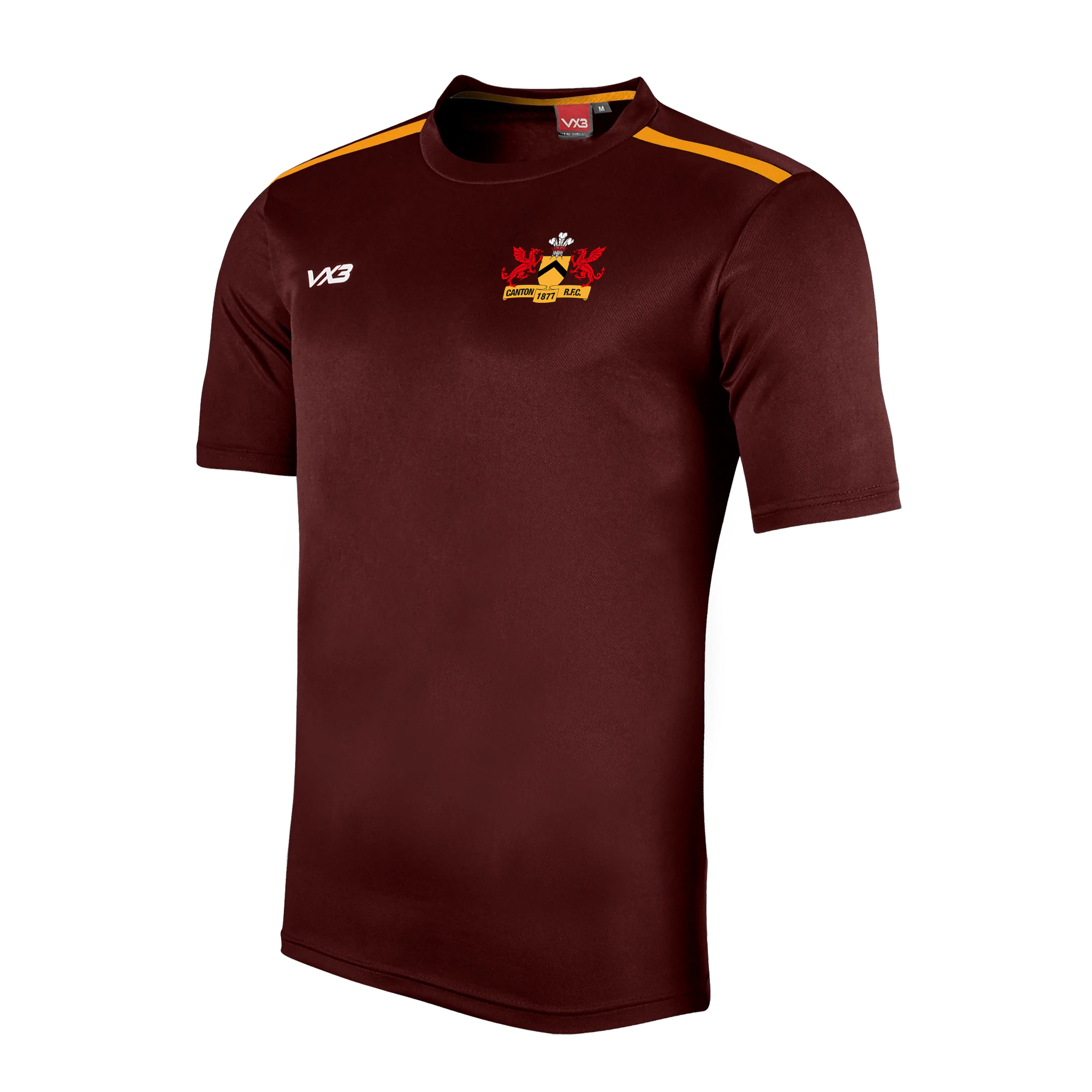 Canton RFC Fortis Youth Tee Maroon/Amber