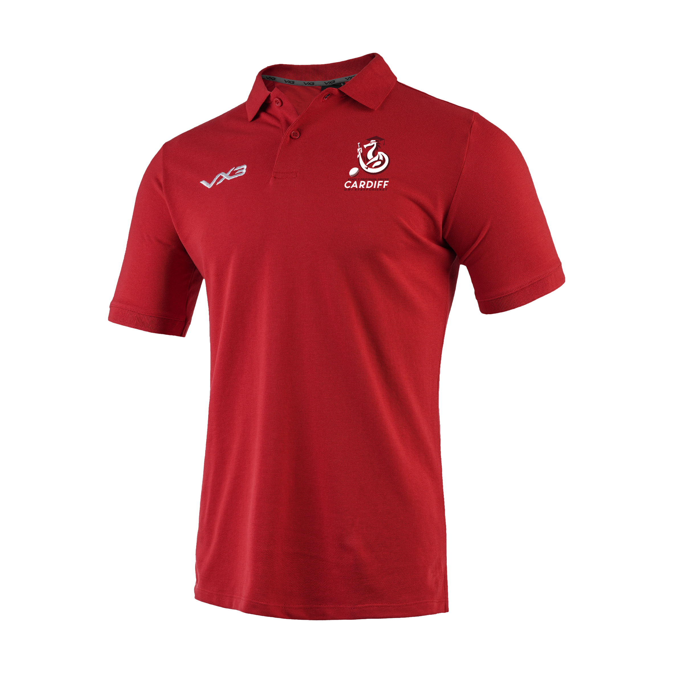 Cardiff University Staff CC Primus Polo Shirt Red