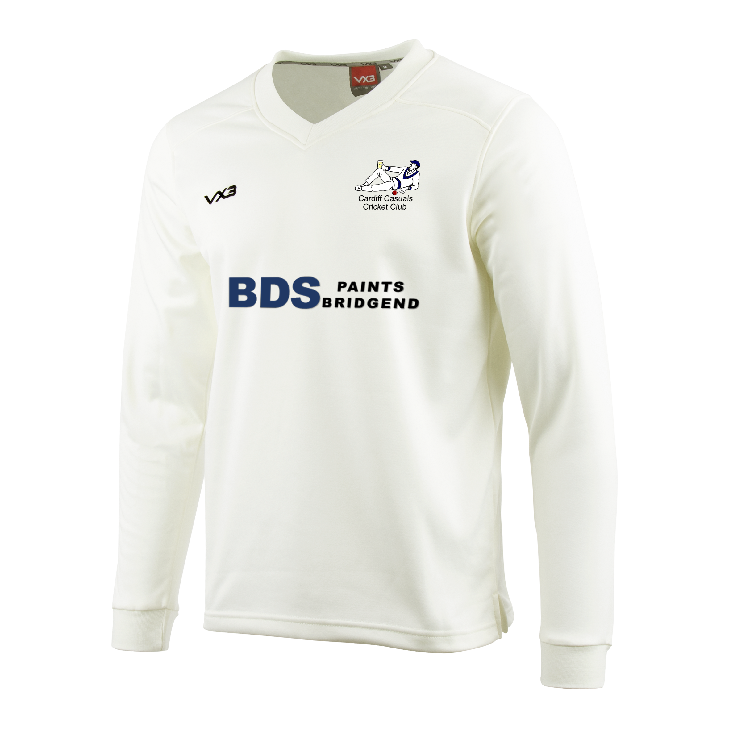 Cardiff Casuals CC Cricket Whites Sweatshirt Elite