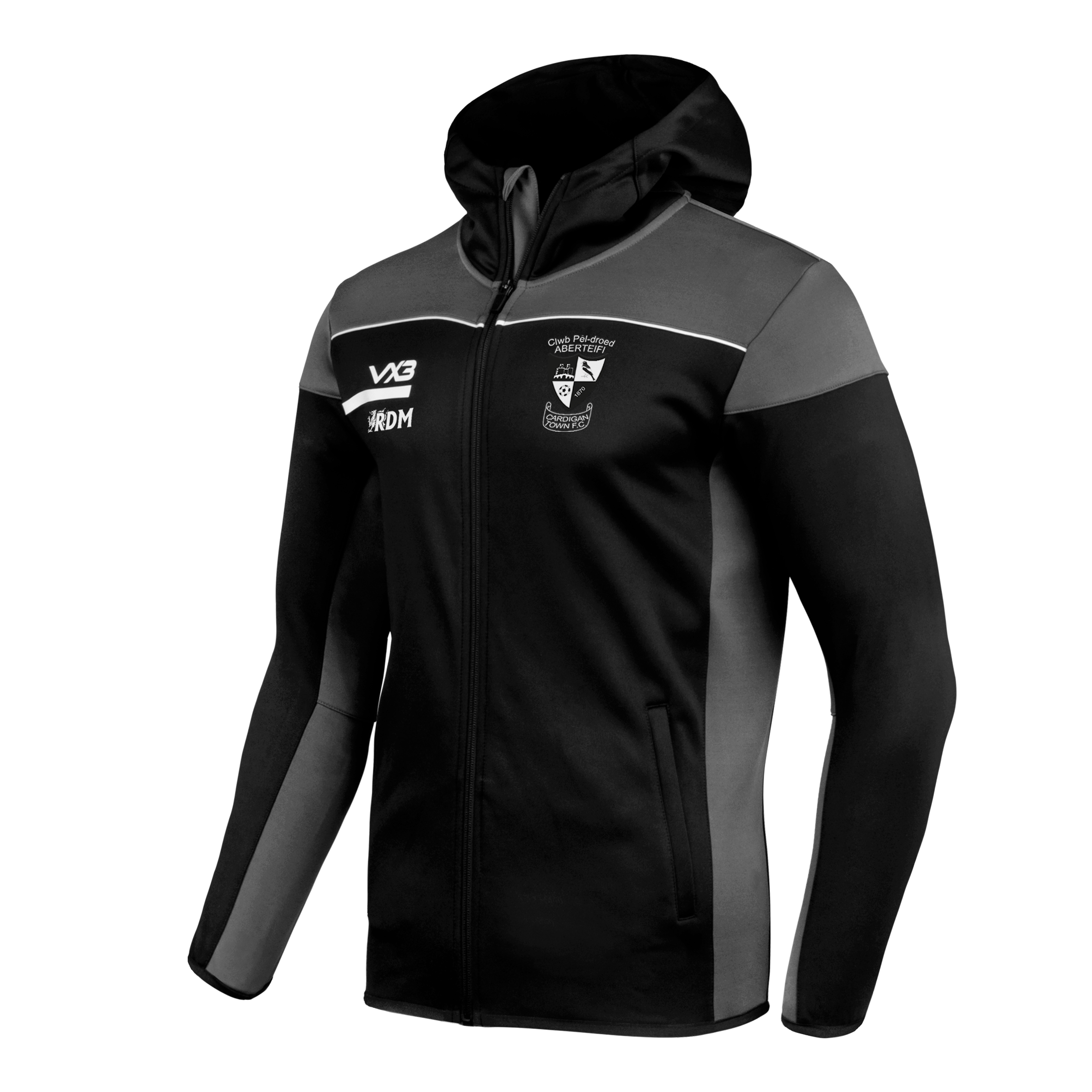 Cardigan Town FC Juniors Black Opus Zoodie