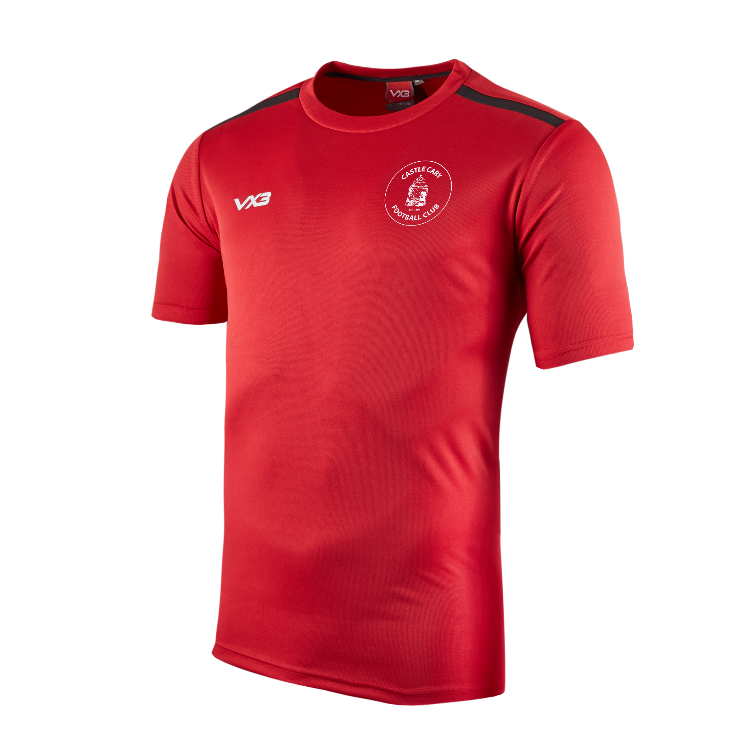 Castle Cary FC Fortis Tee Red/Black