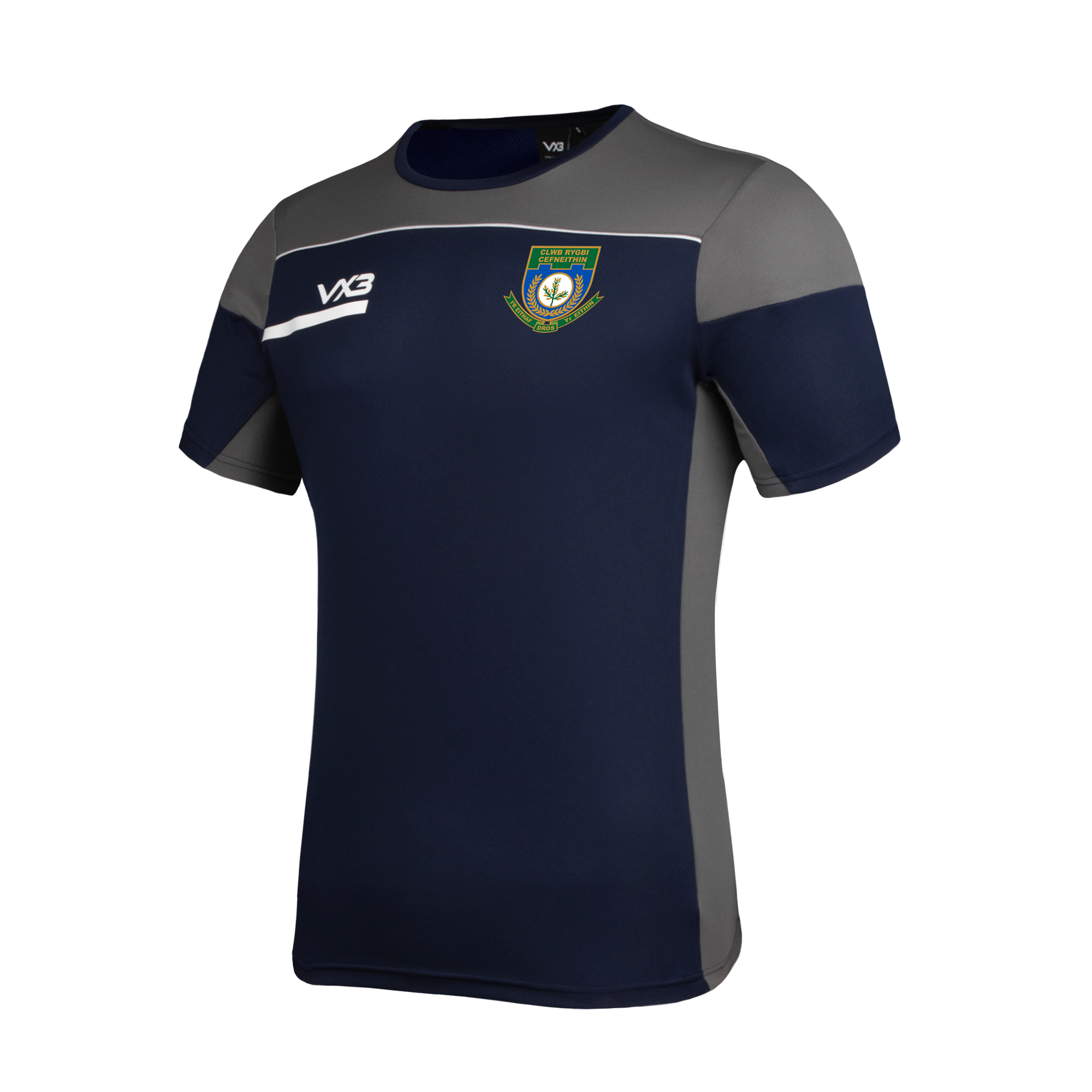 Cefneithin RFC Opus Tee - Navy Grey