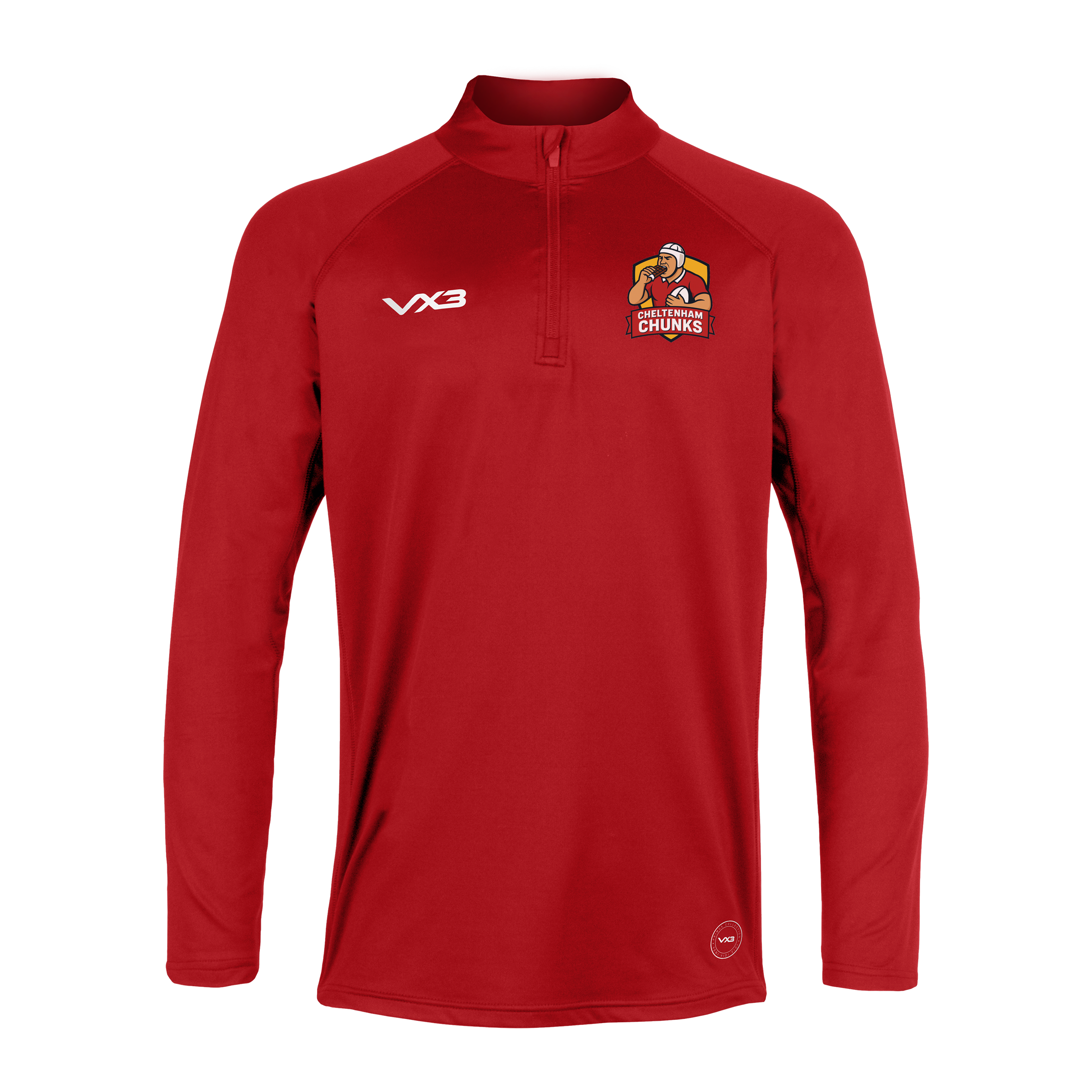 Cheltenham Chunks Red Primus Quarter Zip