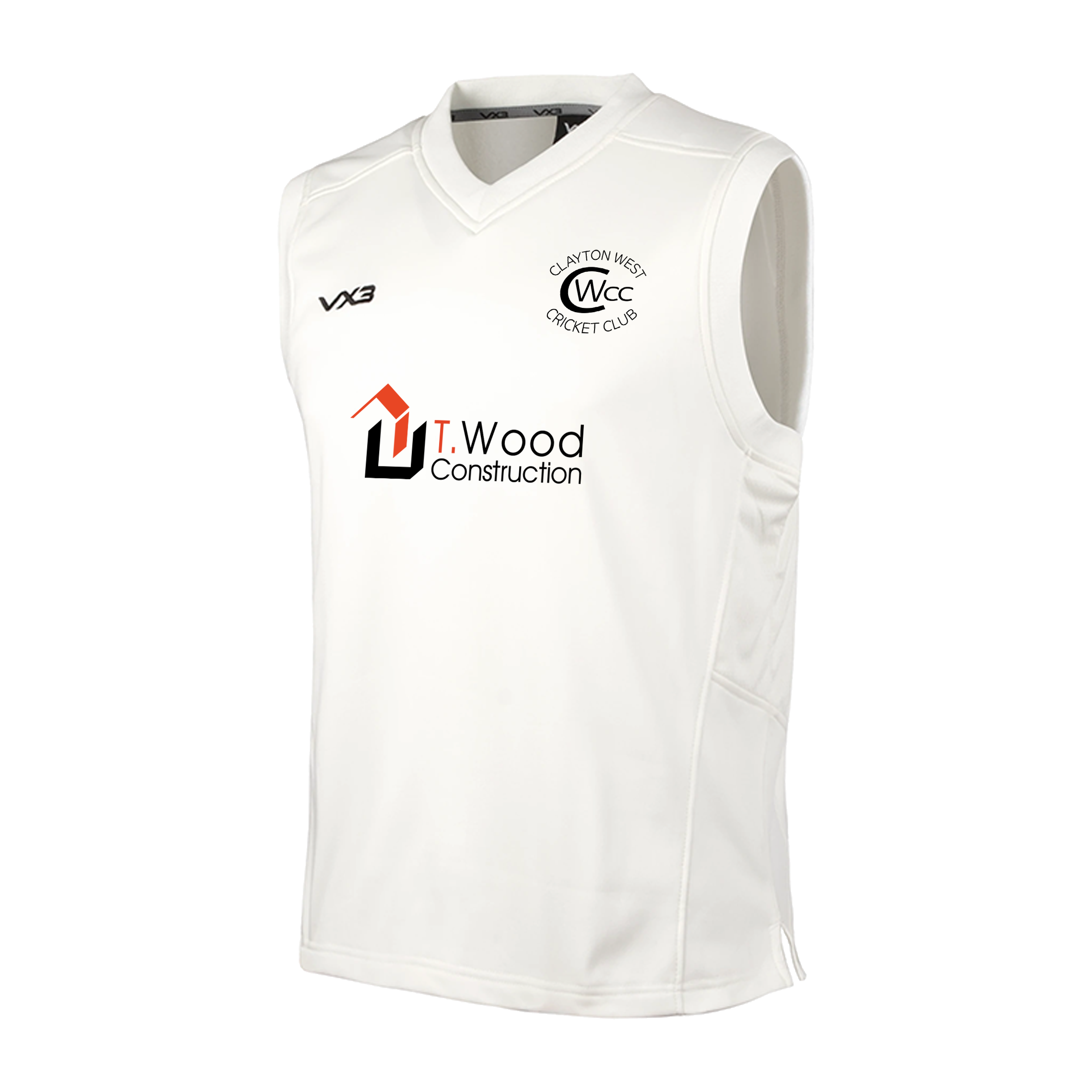 Clayton West Cricket Whites Slipover Elite