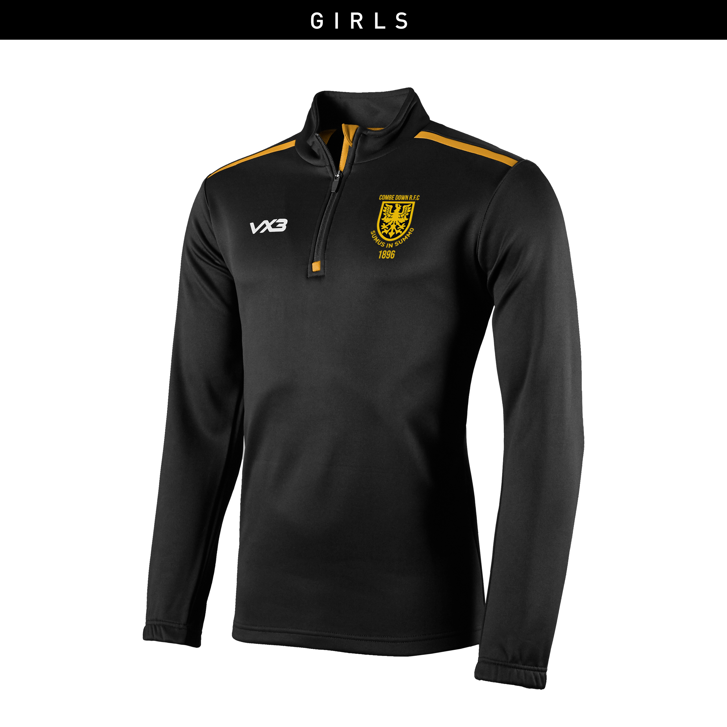 Combe Down RFC Fortis Youth Quarter Zip Sweat - Girls