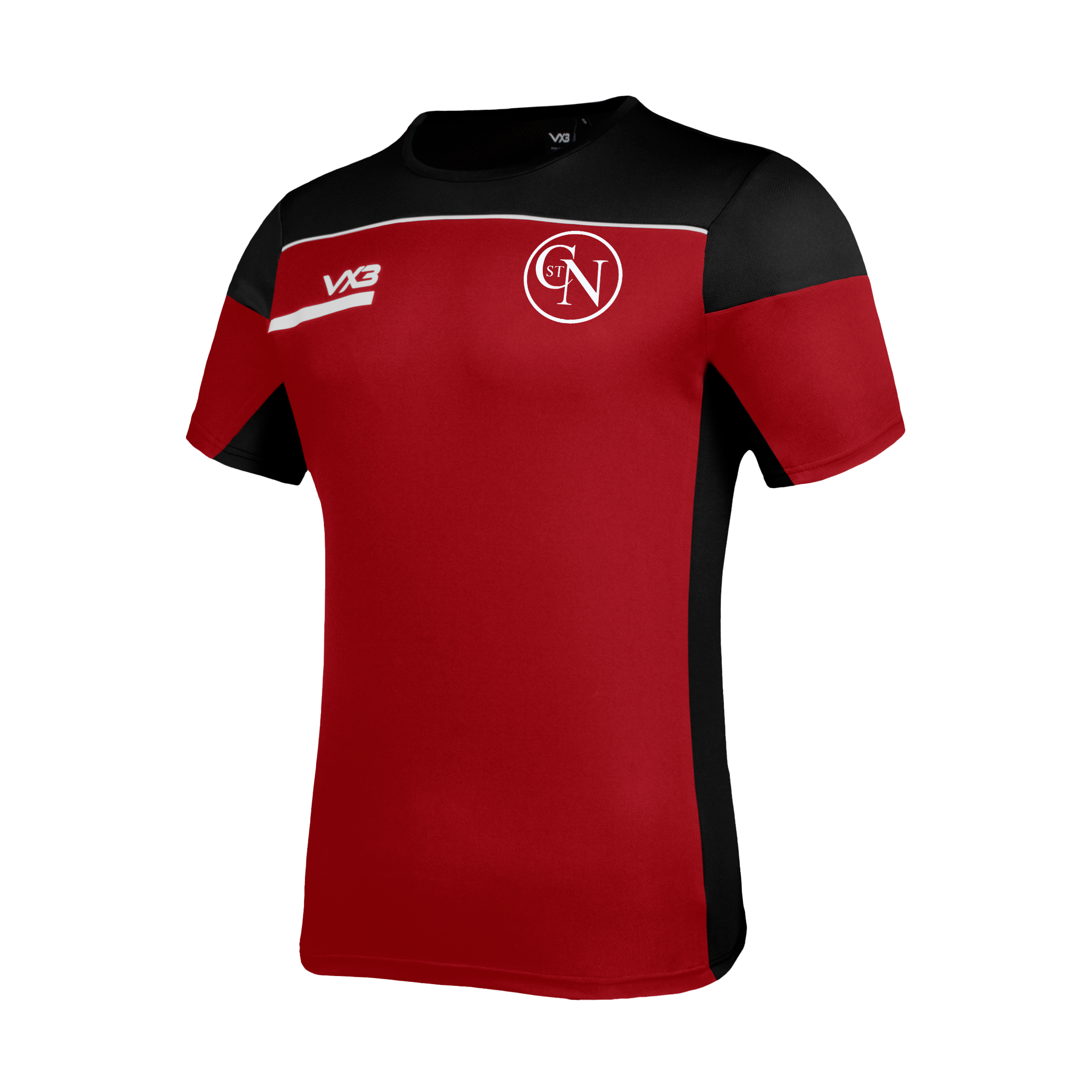 Combe St Nicholas FC Opus Tee Youth - Red Black