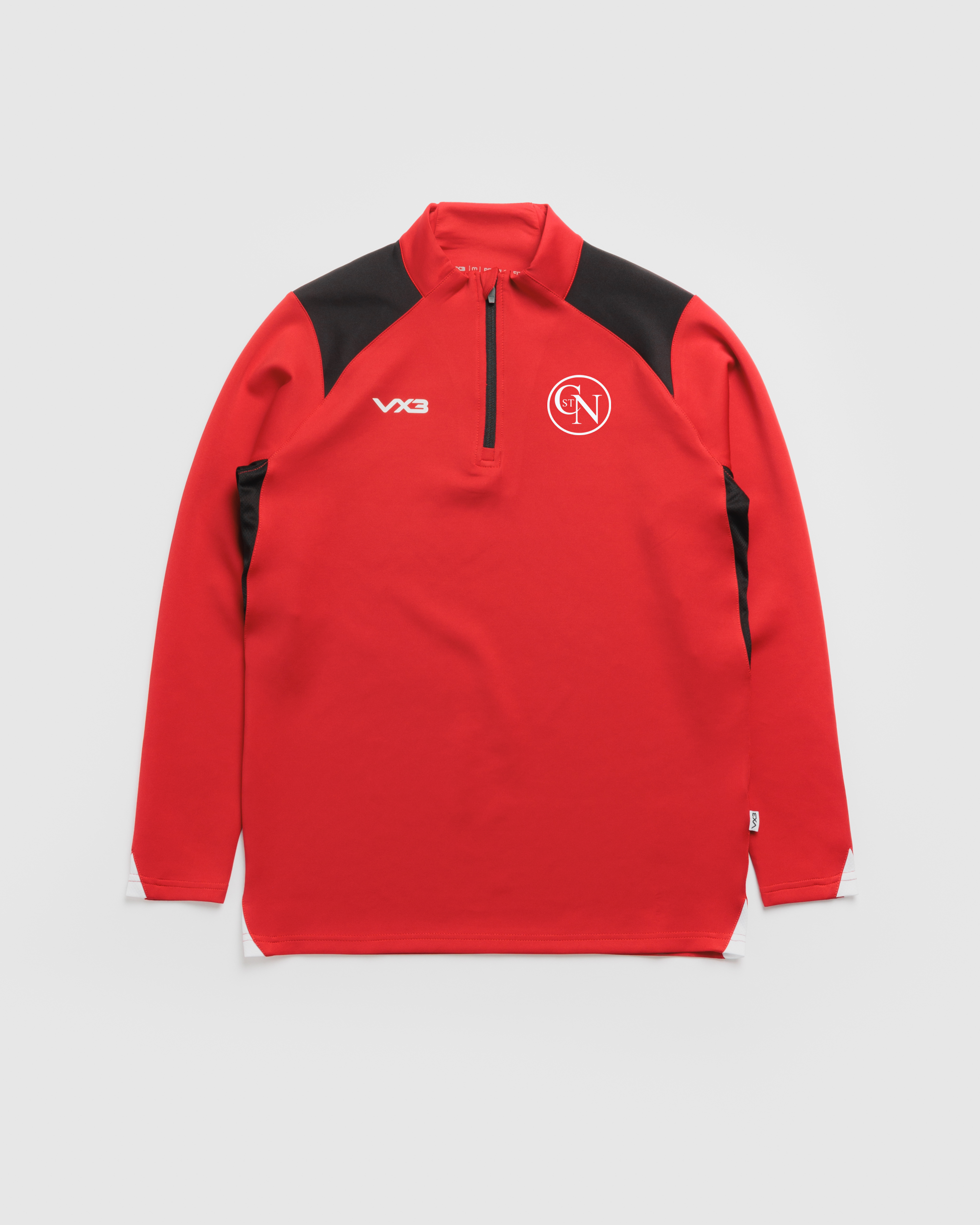 Combe St Nicholas FC Vertex Youth Quarter Zip -Red/Black/White