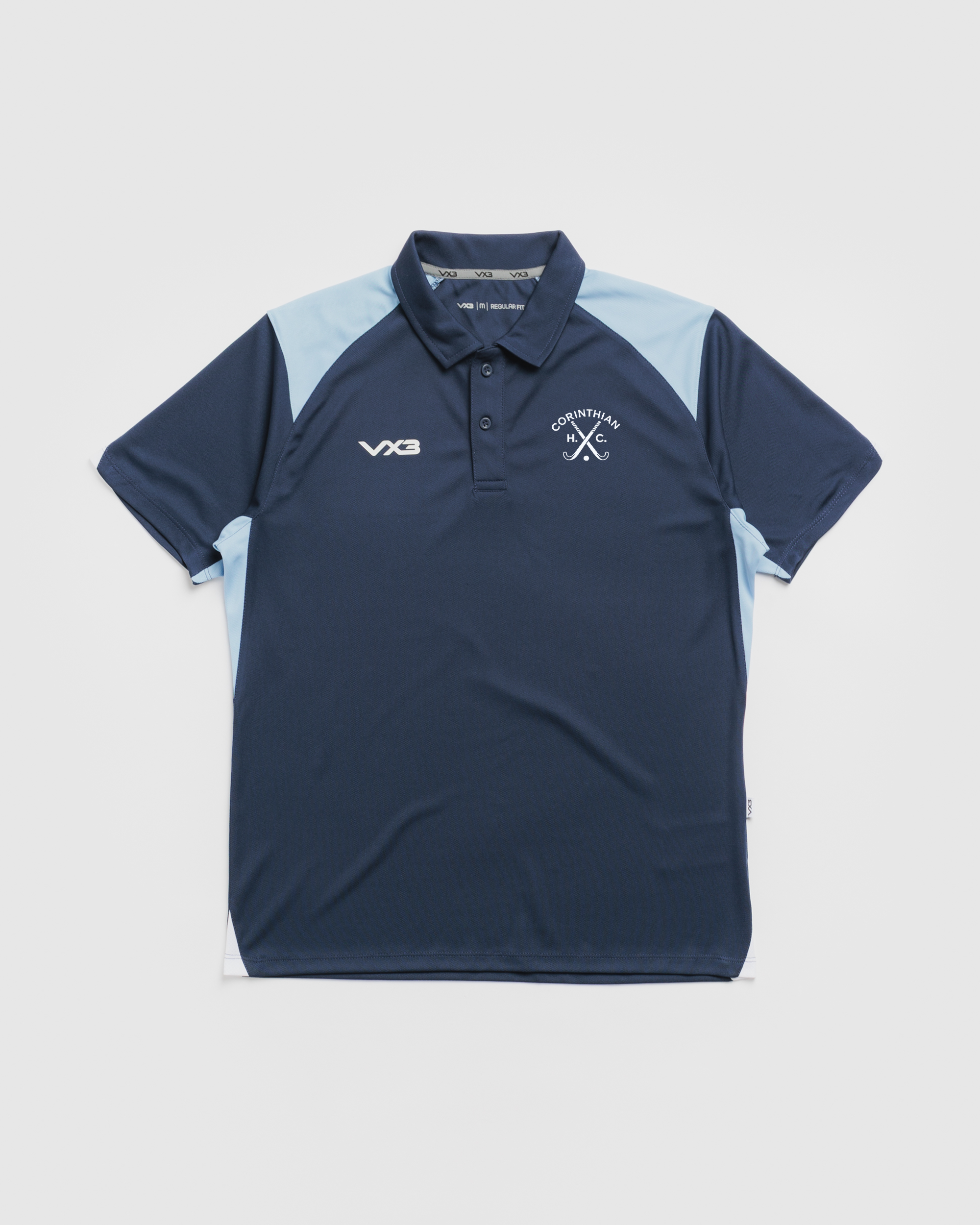 Corinthian Hockey Club Vertex Polo - Navy Sky White