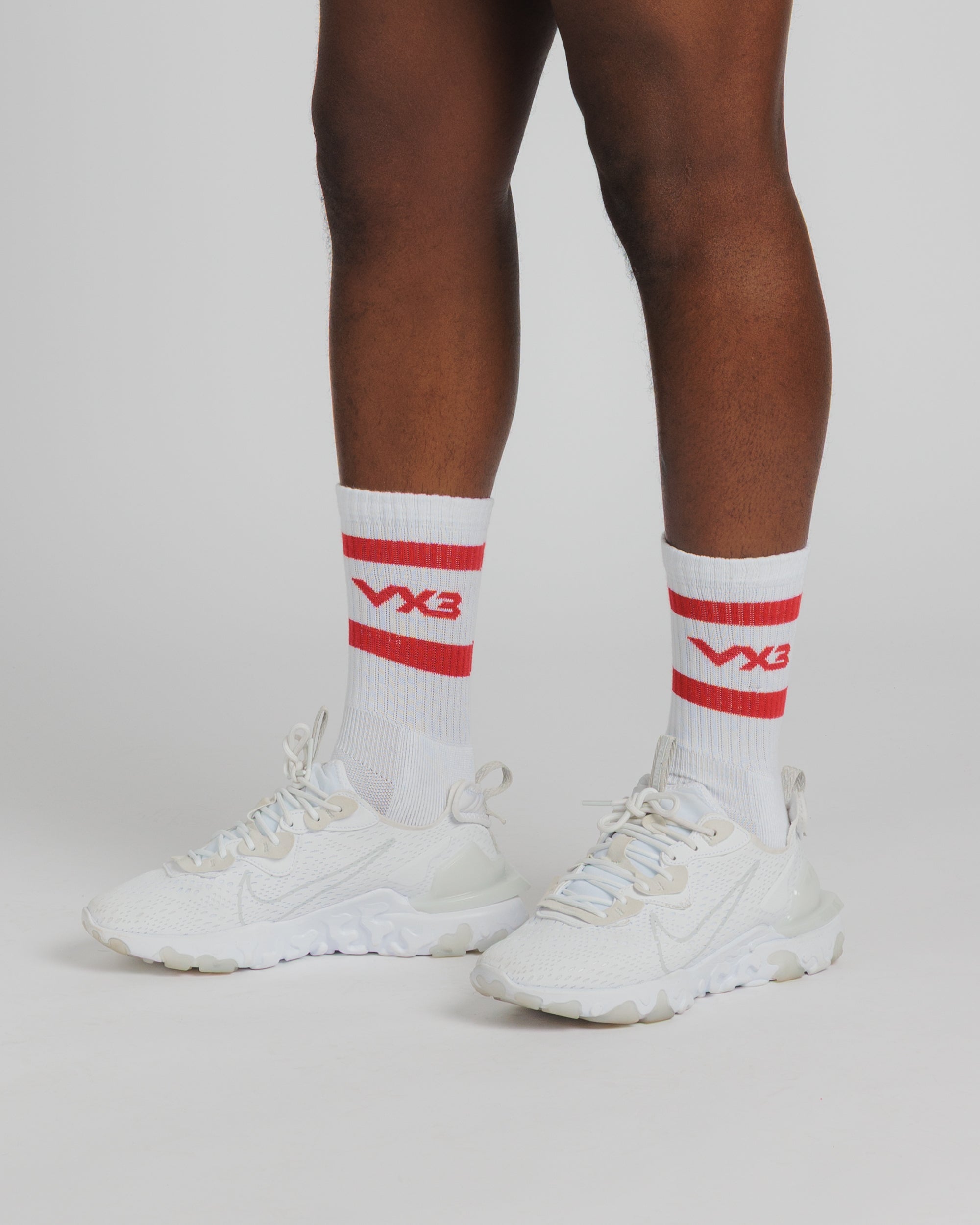 Logo Crew Sock White/Red