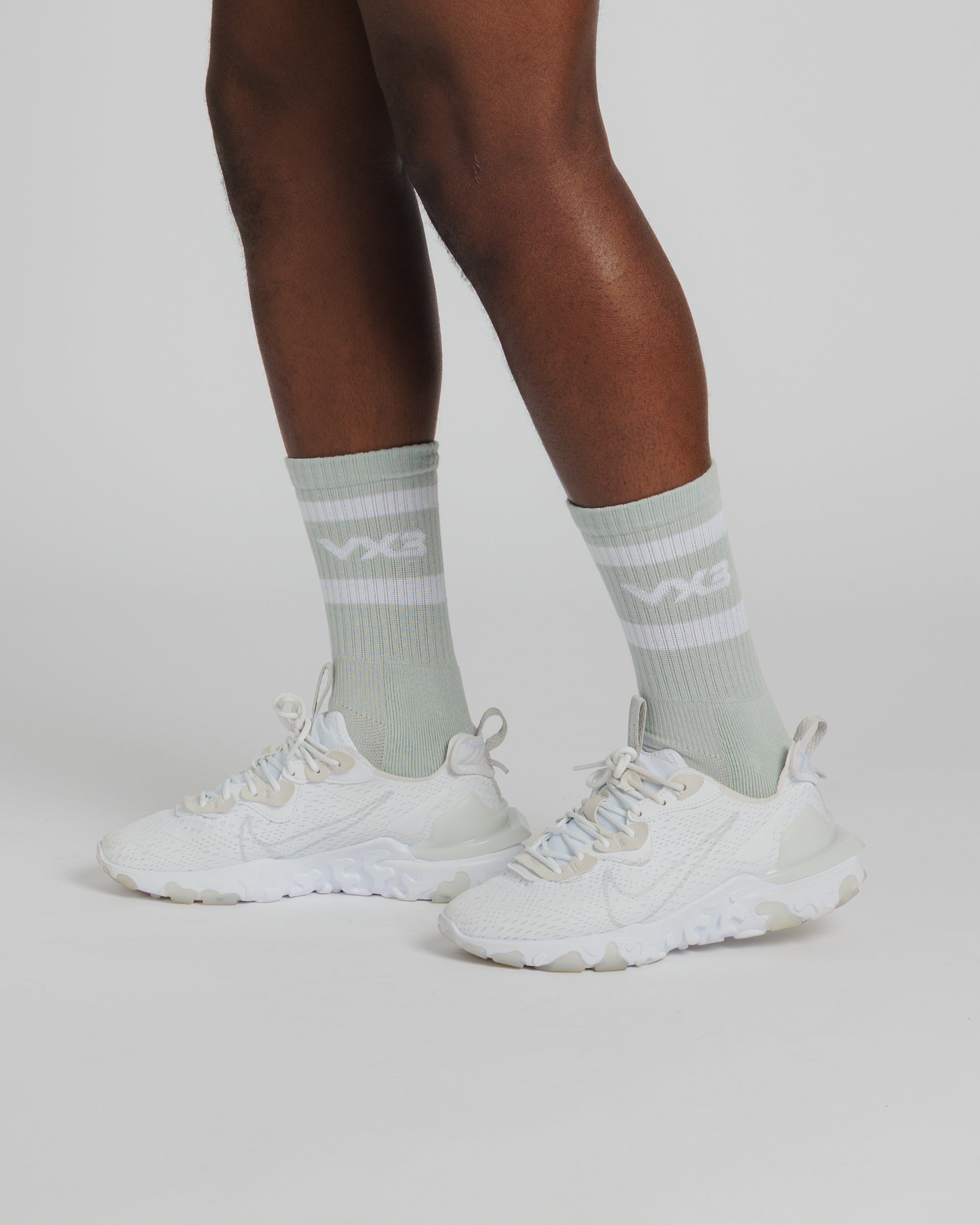 Logo Crew Sock Grey/White