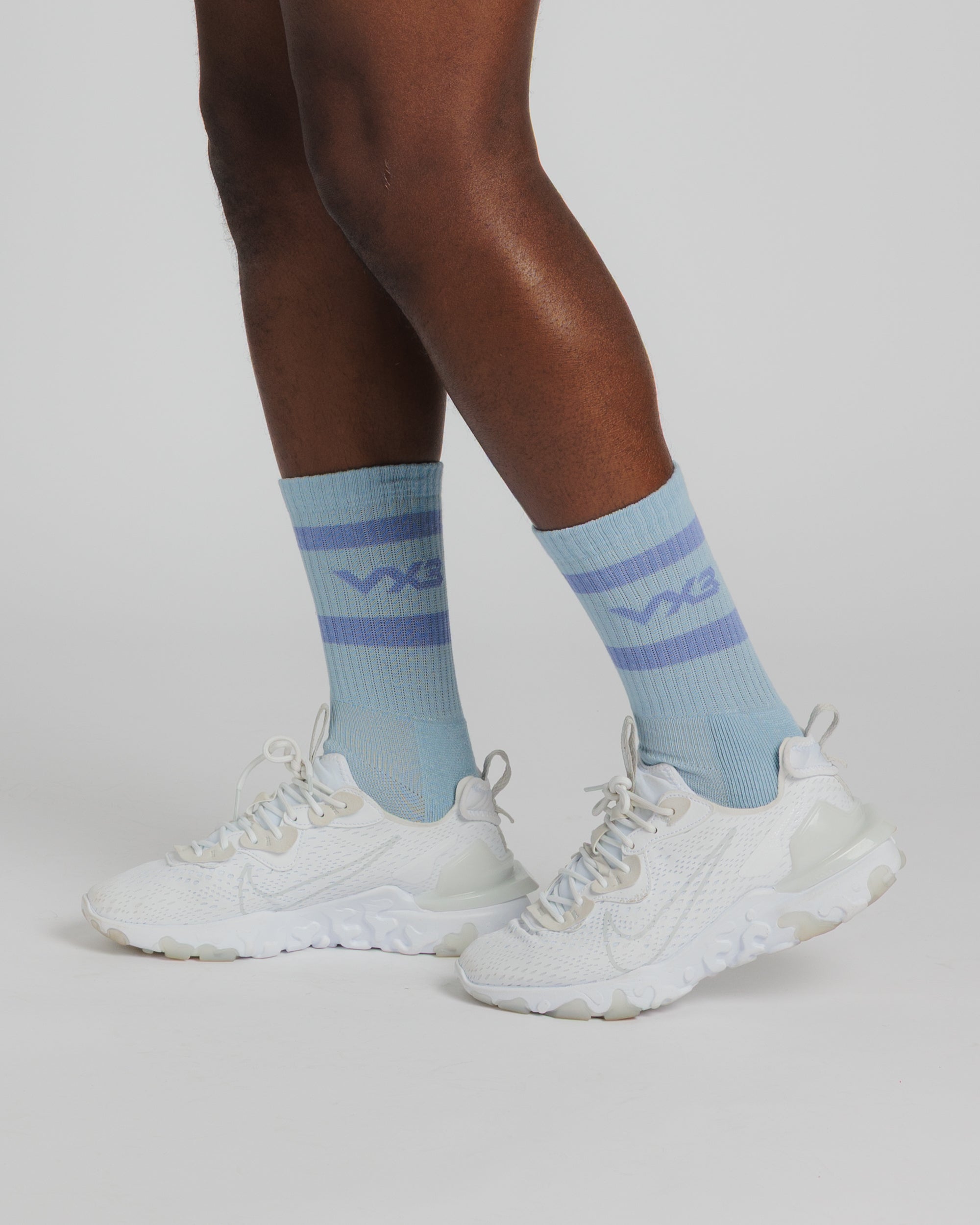 Logo Crew Sock Pastel Blue/ Pastel Violet