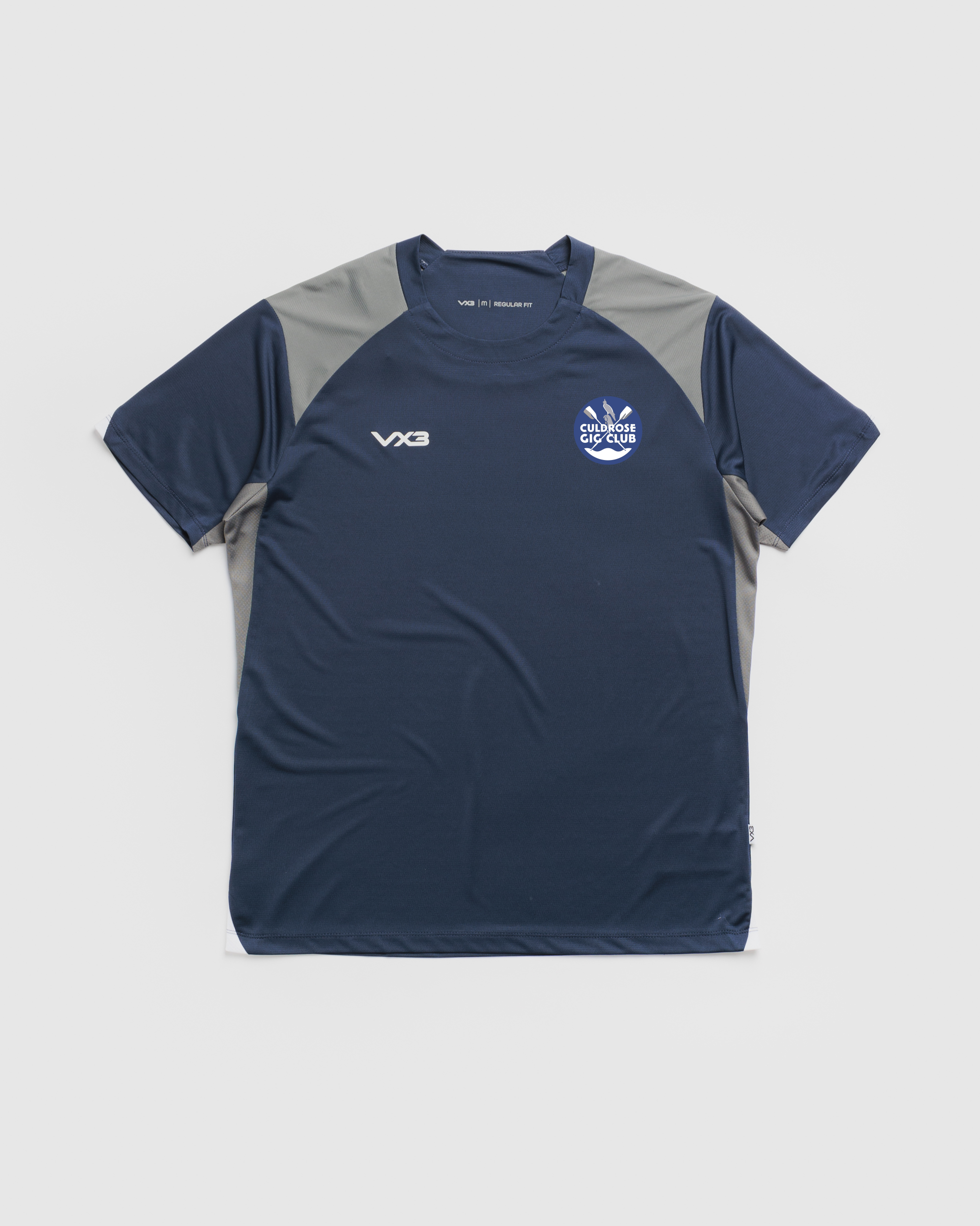 Culdrose Gig Club Vertex Tee -Navy/Grey/White