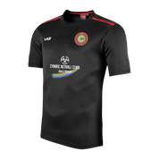 Cymric Netball Fortis Tee Black/Red