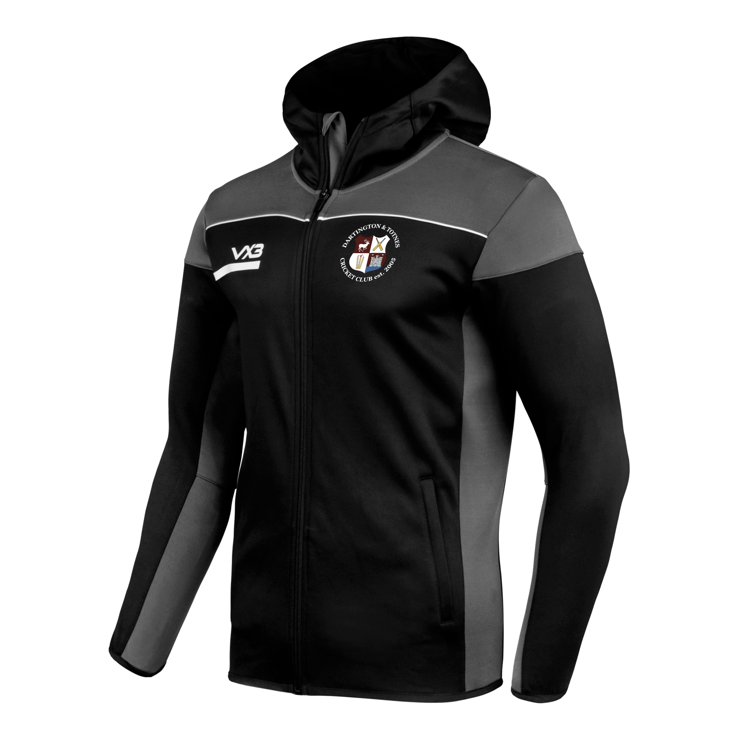 Dartington & Totnes Cricket Club Opus Zoodie - Black Grey